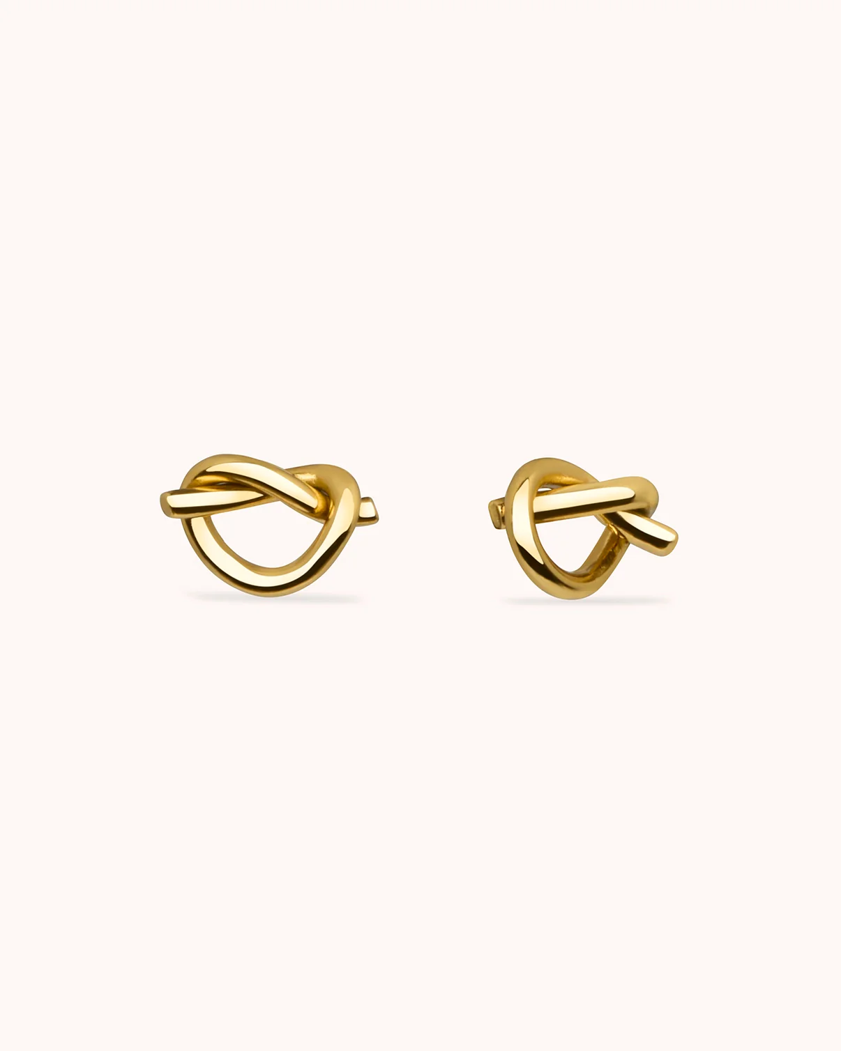 Waterproof Small Knot Stud Earrings in Gold