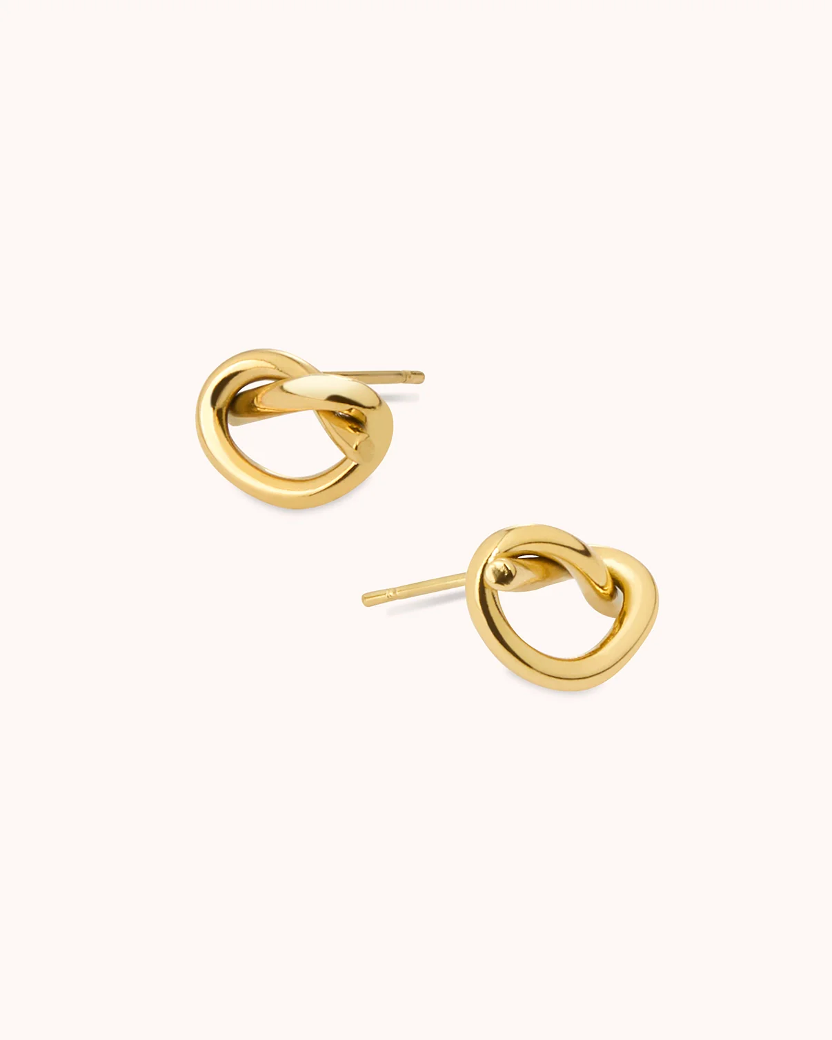 Waterproof Small Knot Stud Earrings in Gold - Image 3