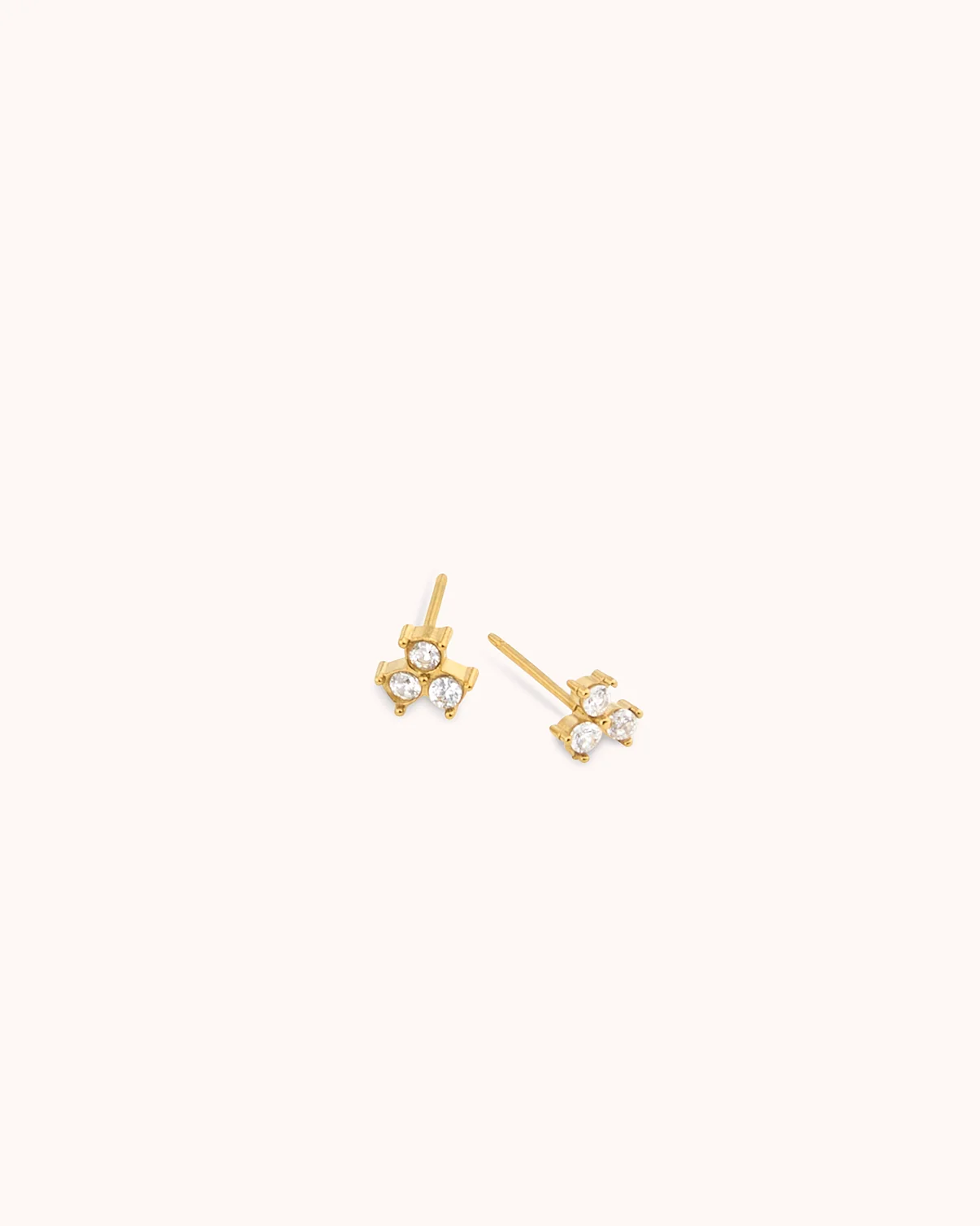 Marquise Triangle Stud Earrings in Gold - Image 3