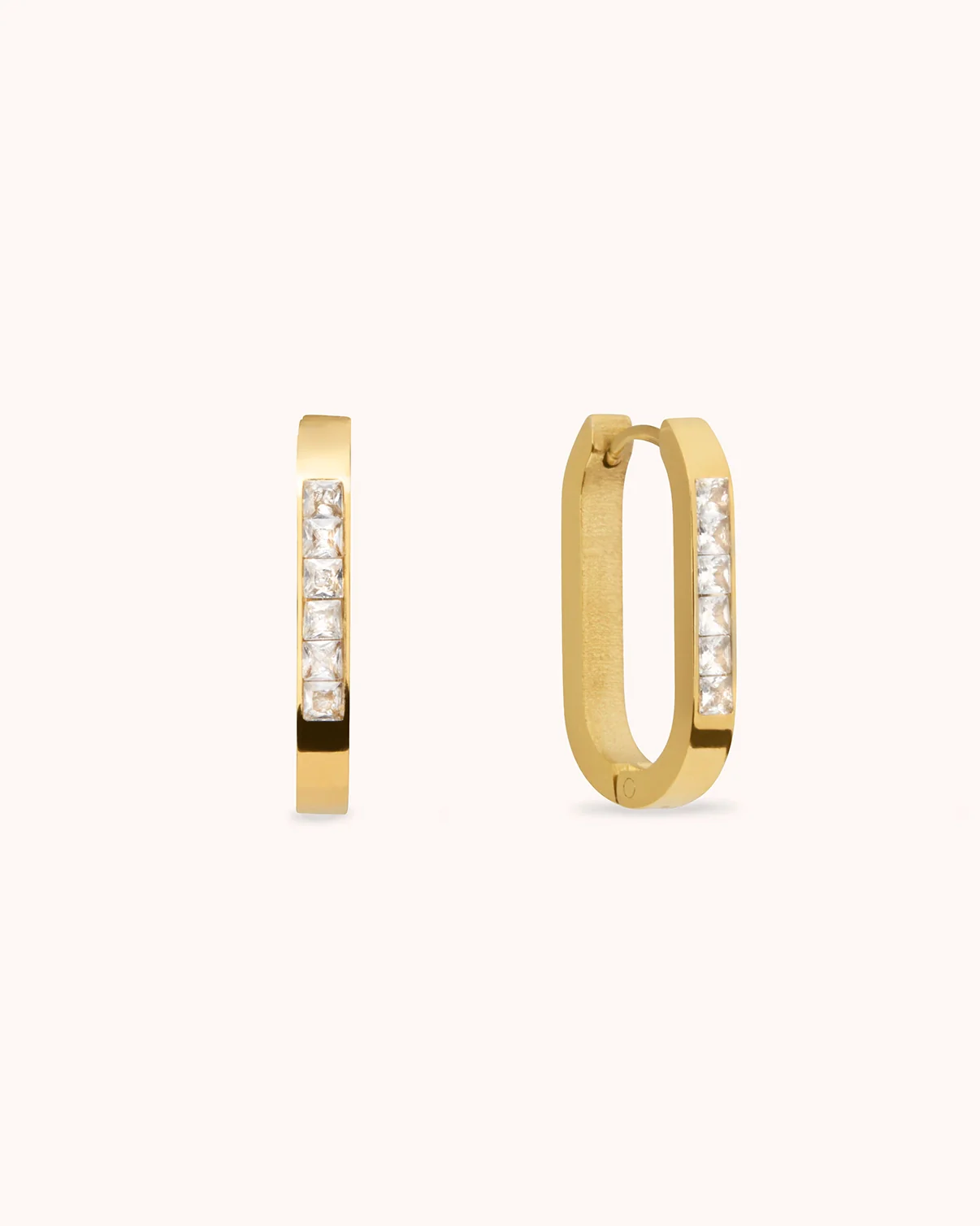 Waterproof Solid Huggie Earrings in Gold