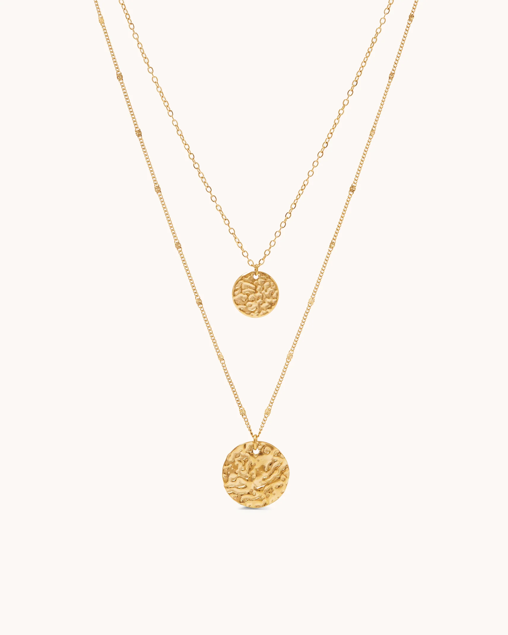 Waterproof Double Layer Molten Necklace in Gold