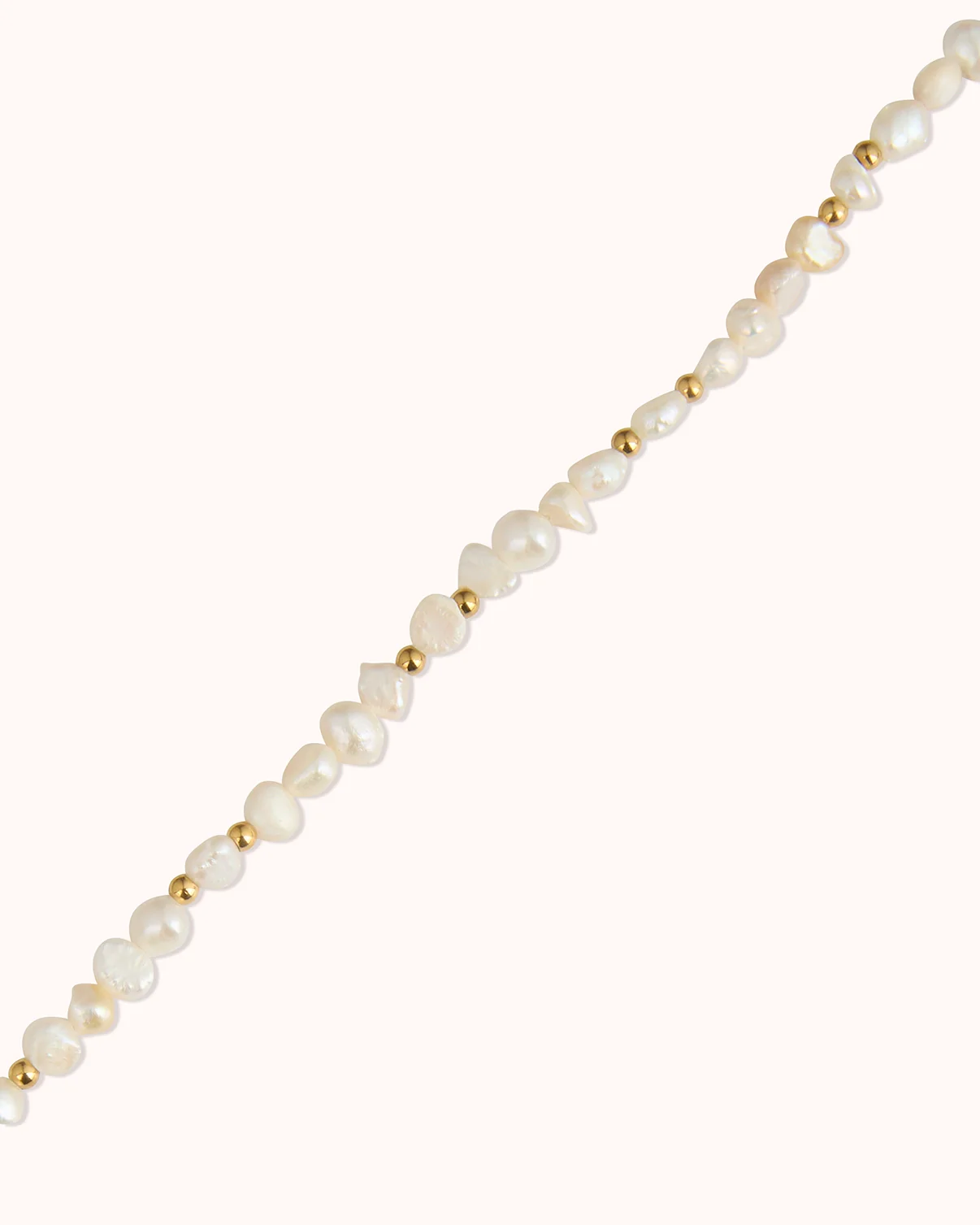 Waterproof Freshwater Pearl & Mixed Bead Bracelet in Gold - Image 3