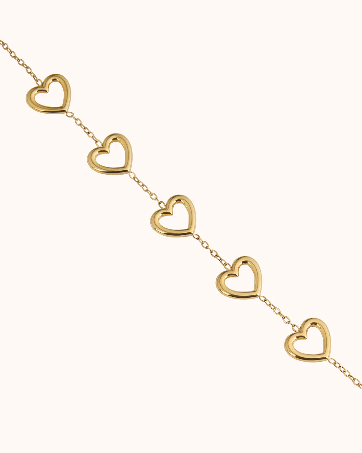 Waterproof Outline Heart Bracelet in Gold - Image 2