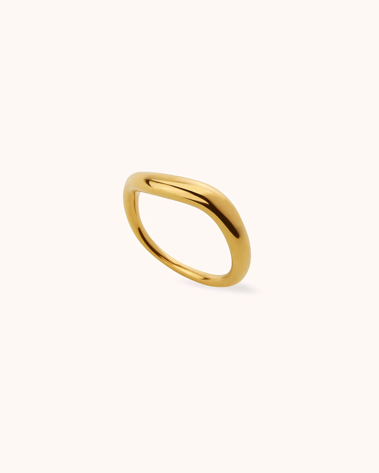 Waterproof Wavy Stacking Ring in Gold - Image 3