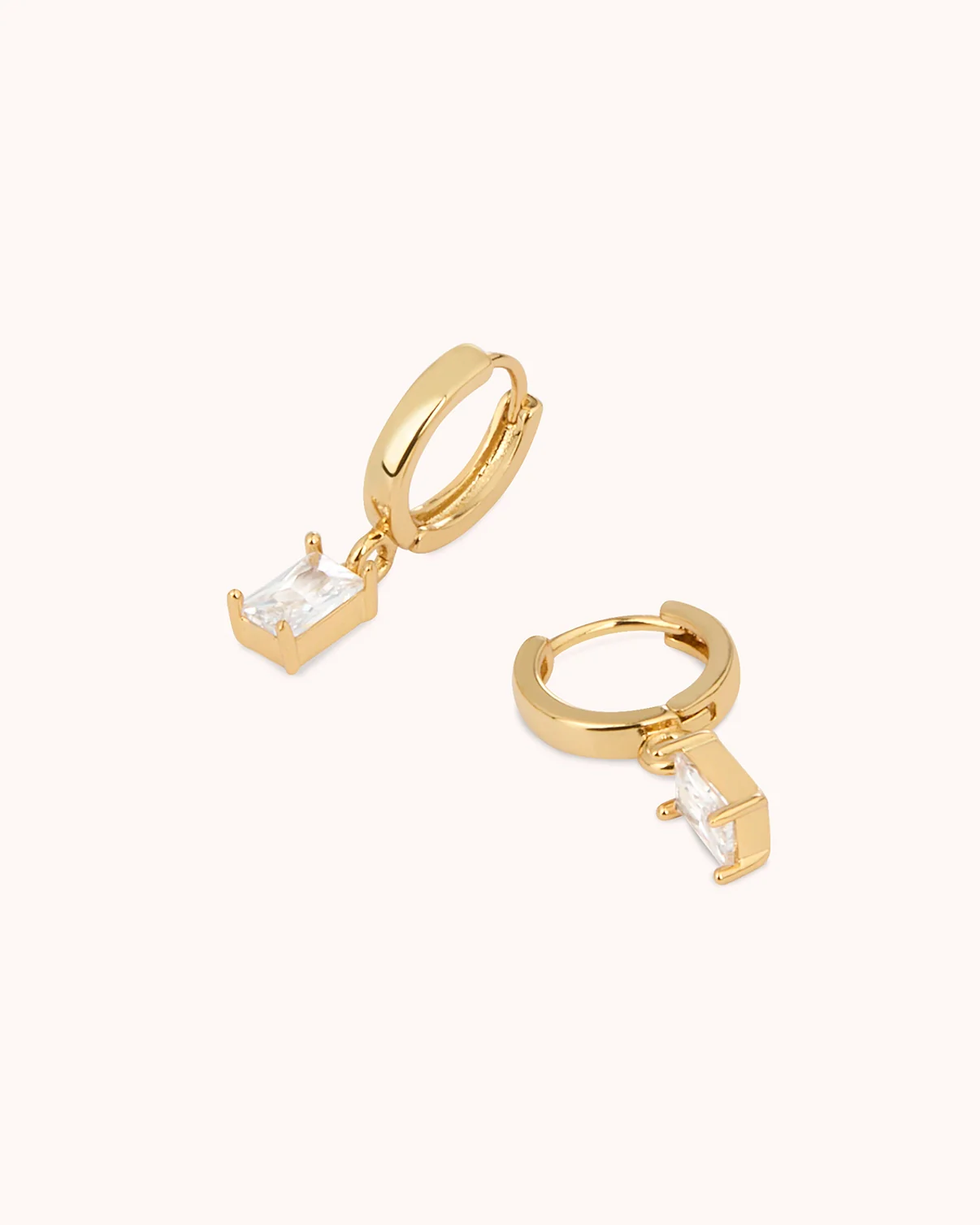 Charm Huggie Earrings in Gold - Image 3
