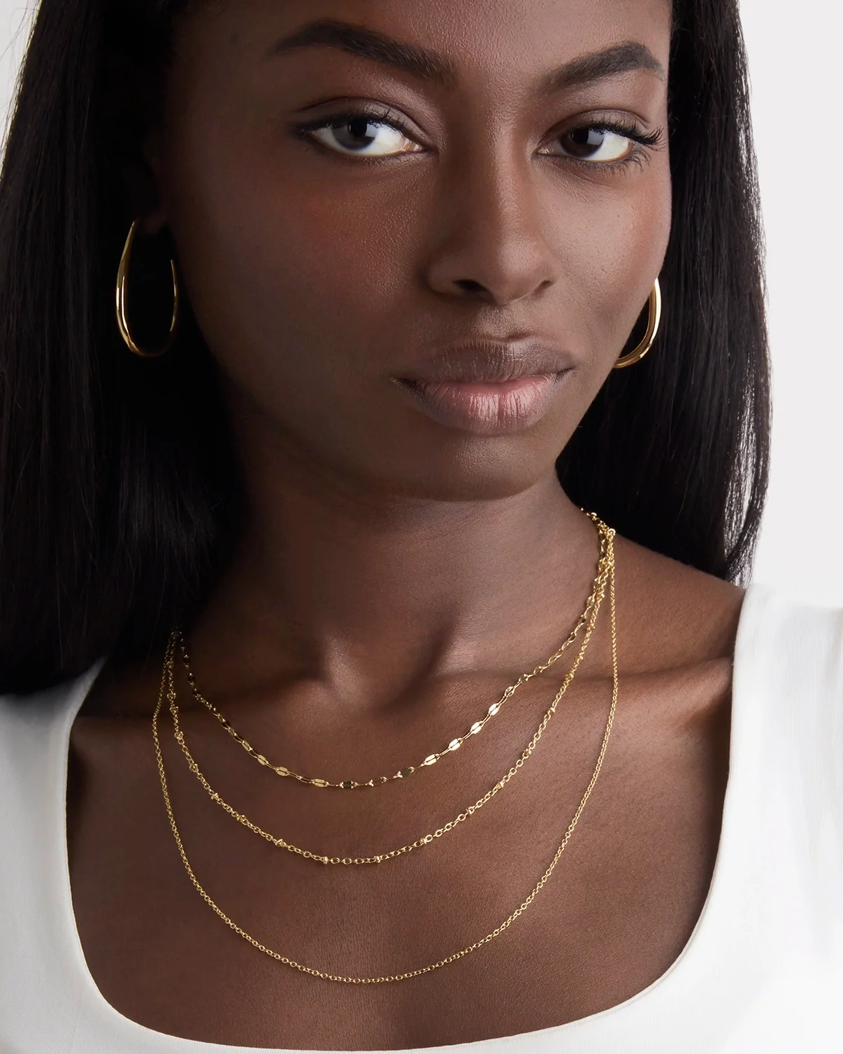 Multi Chain Necklace in Gold - Image 2