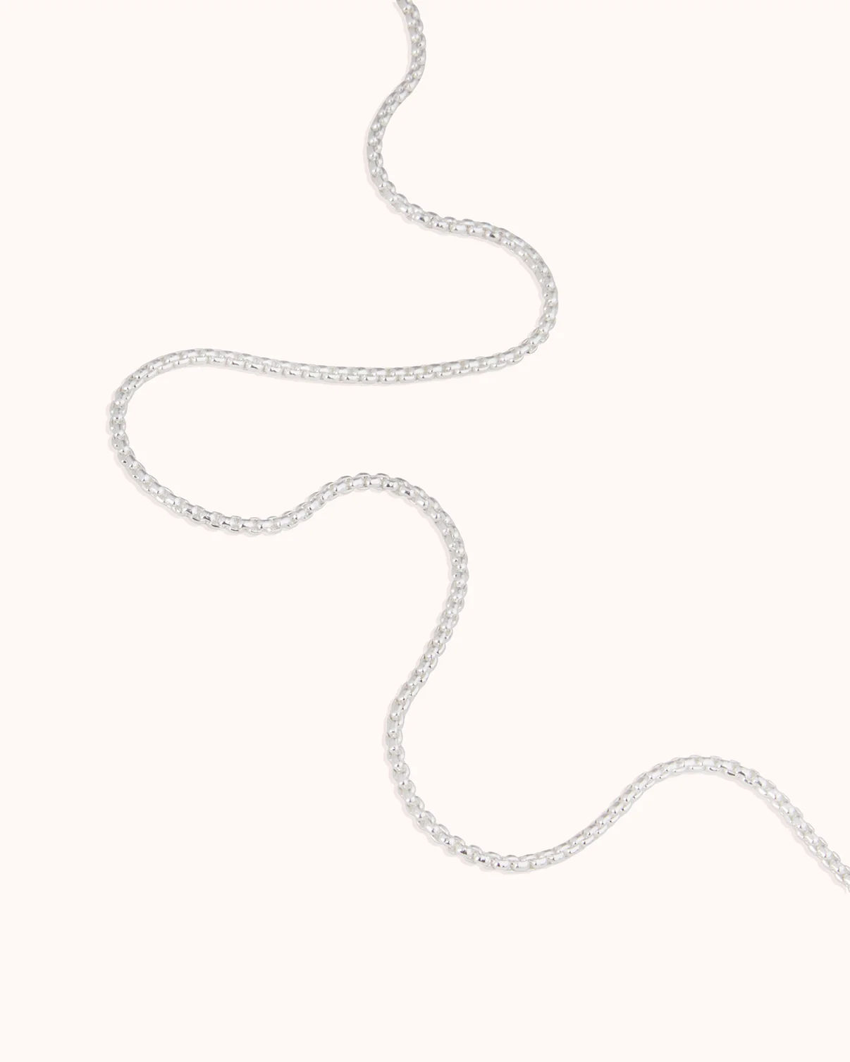 Thin Chain Necklace in Silver - Image 3