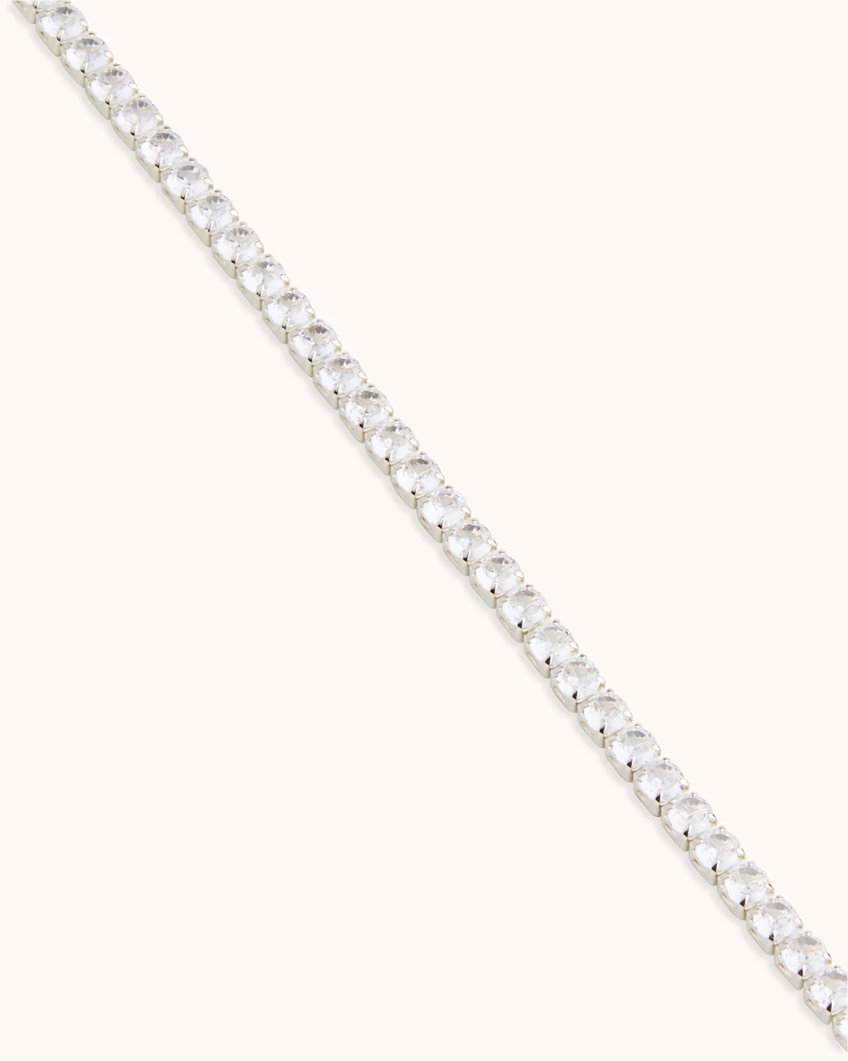 Round Crystal Tennis Bracelet in Silver - Image 3