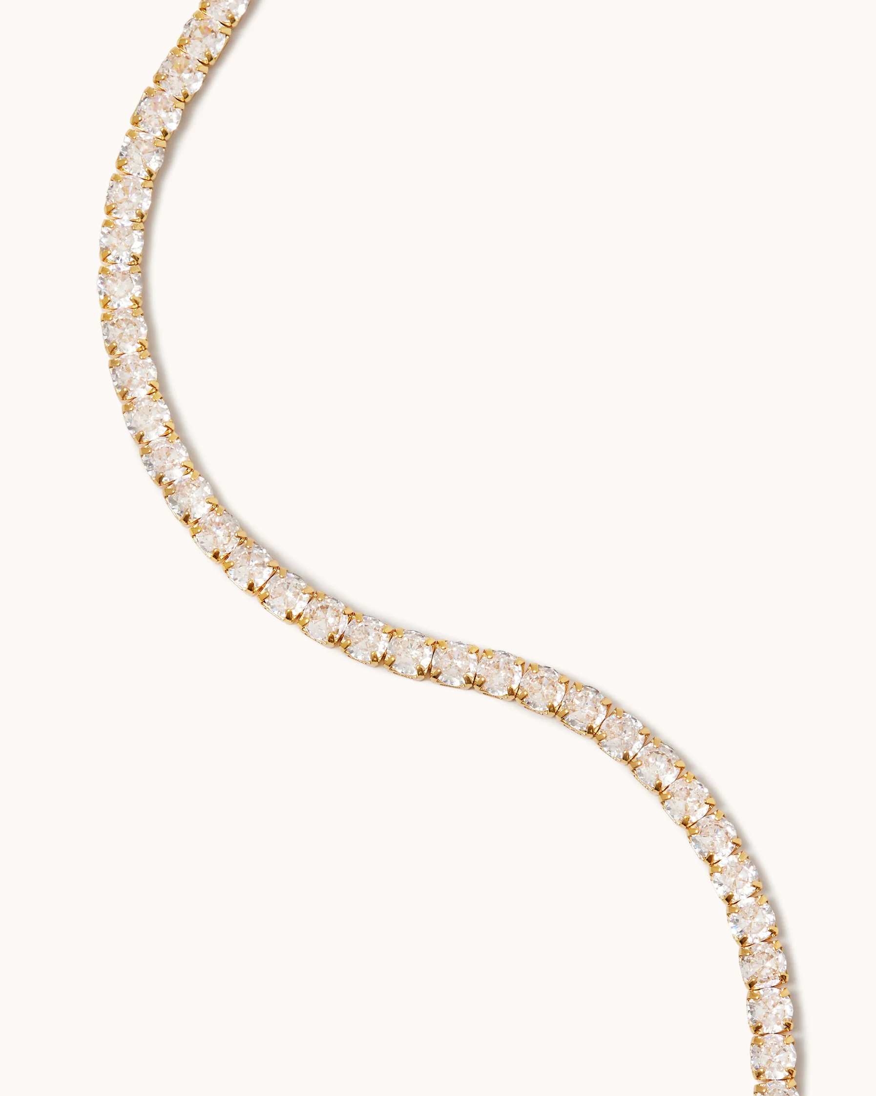 Crystal Tennis Bracelet in Gold - Image 3