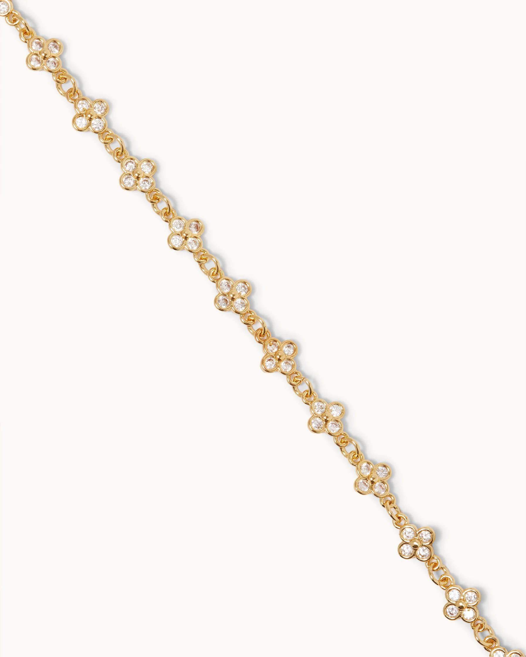 Flower Chain Bracelet in Gold - Image 3