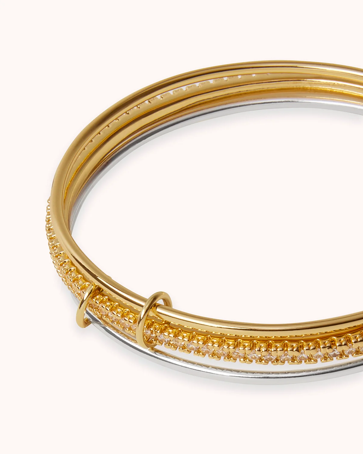 Mixed Metal Multi-Link Bangle - Image 3