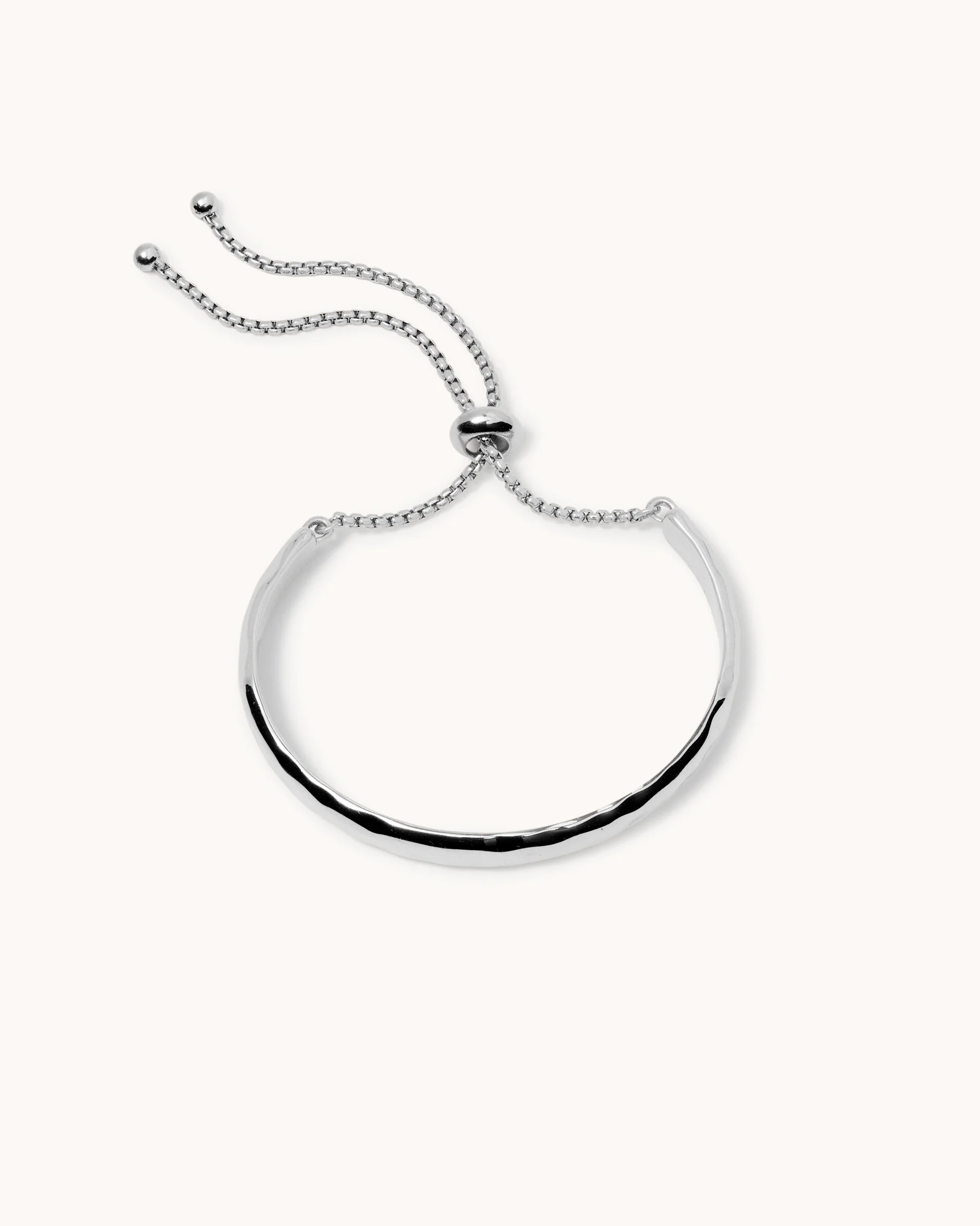Half Cuff Toggle Bracelet in Silver