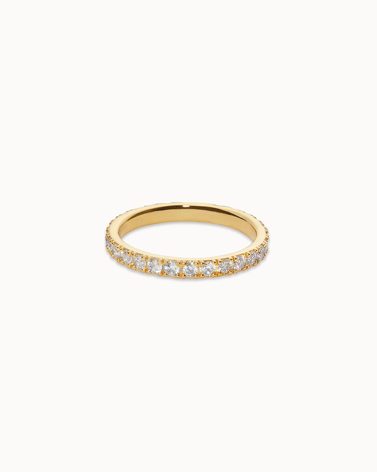 Cubic Zirconia Band Ring in Gold
