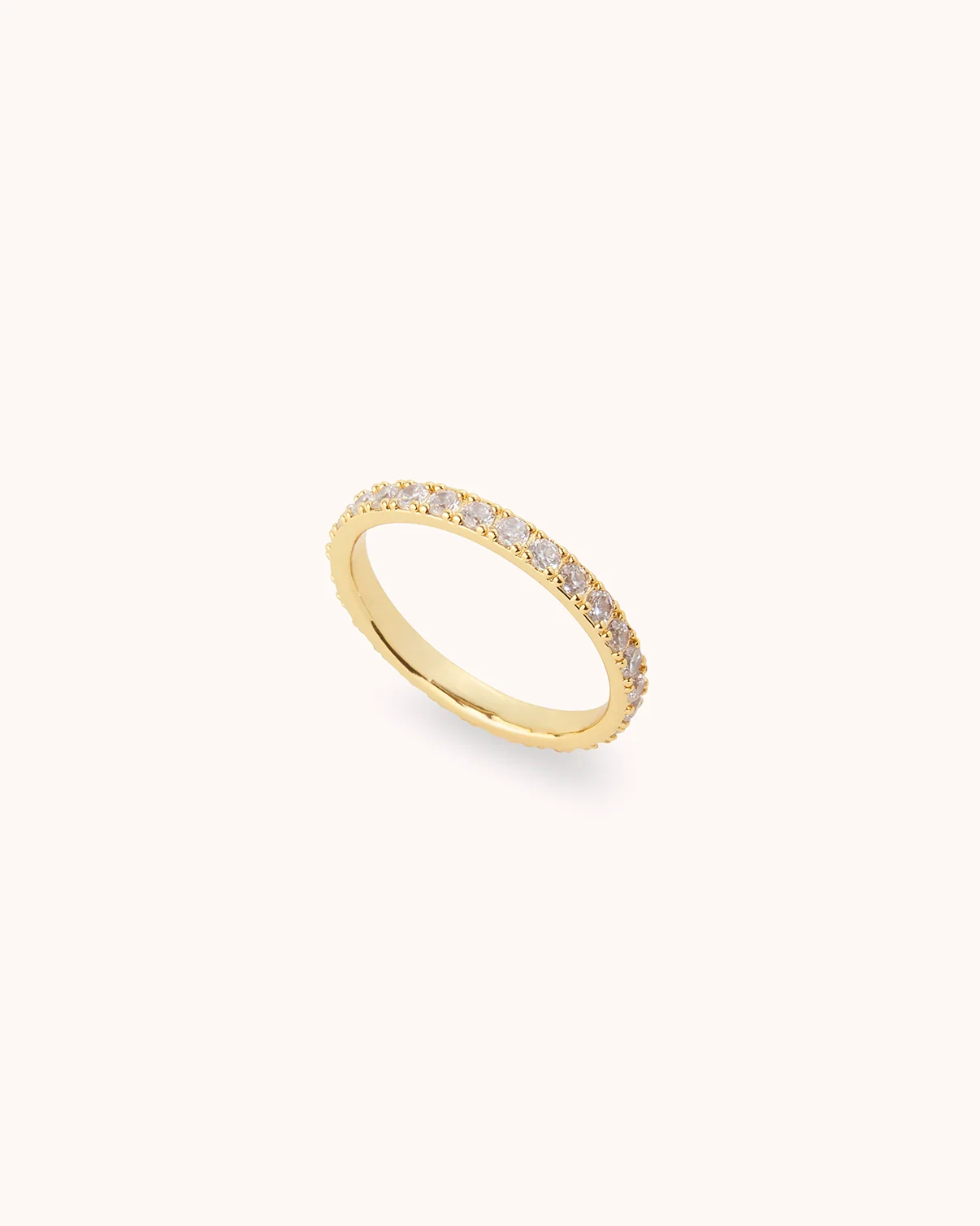 Cubic Zirconia Band Ring in Gold - Image 3