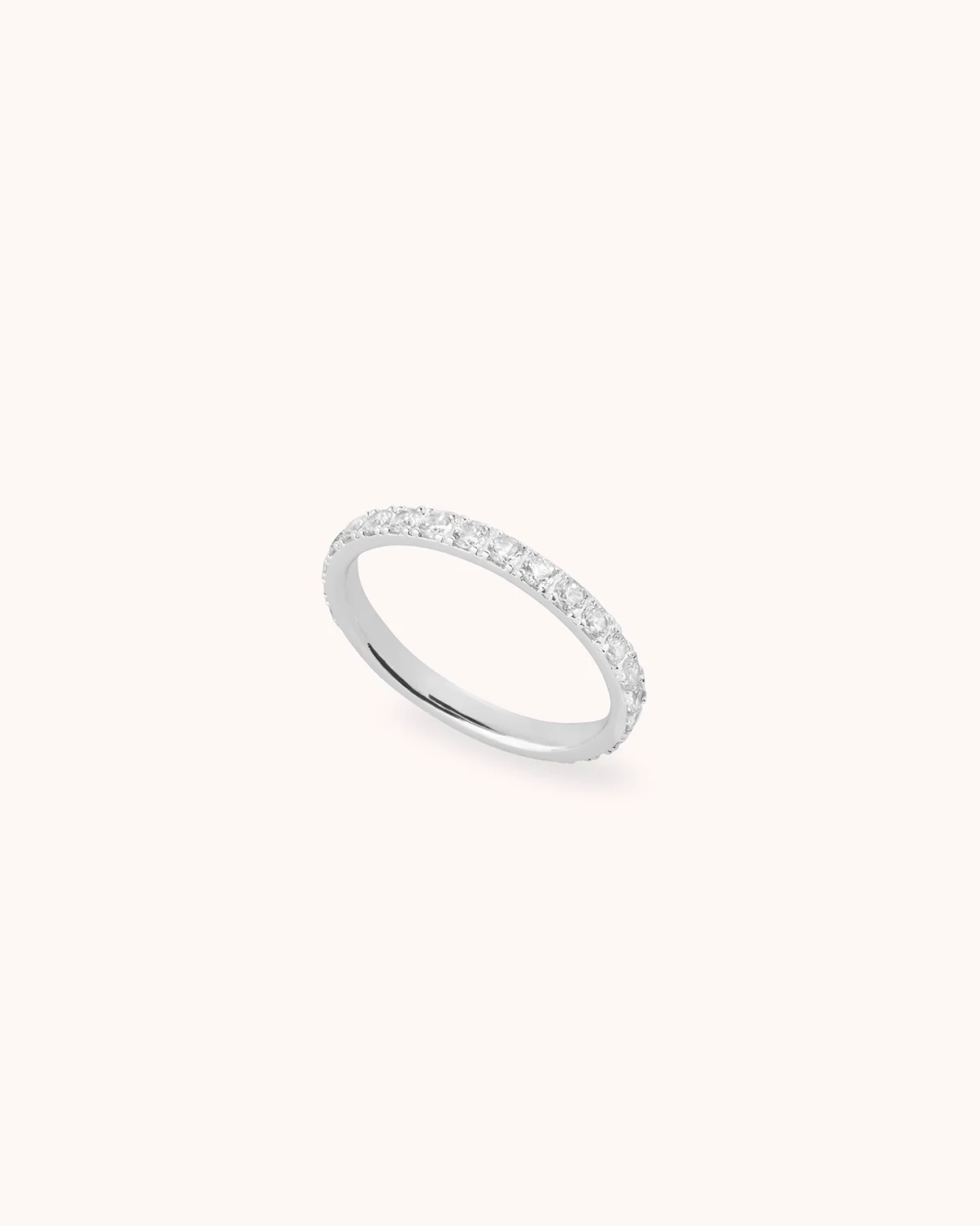 Cubic Zirconia Band Ring in Silver - Image 3