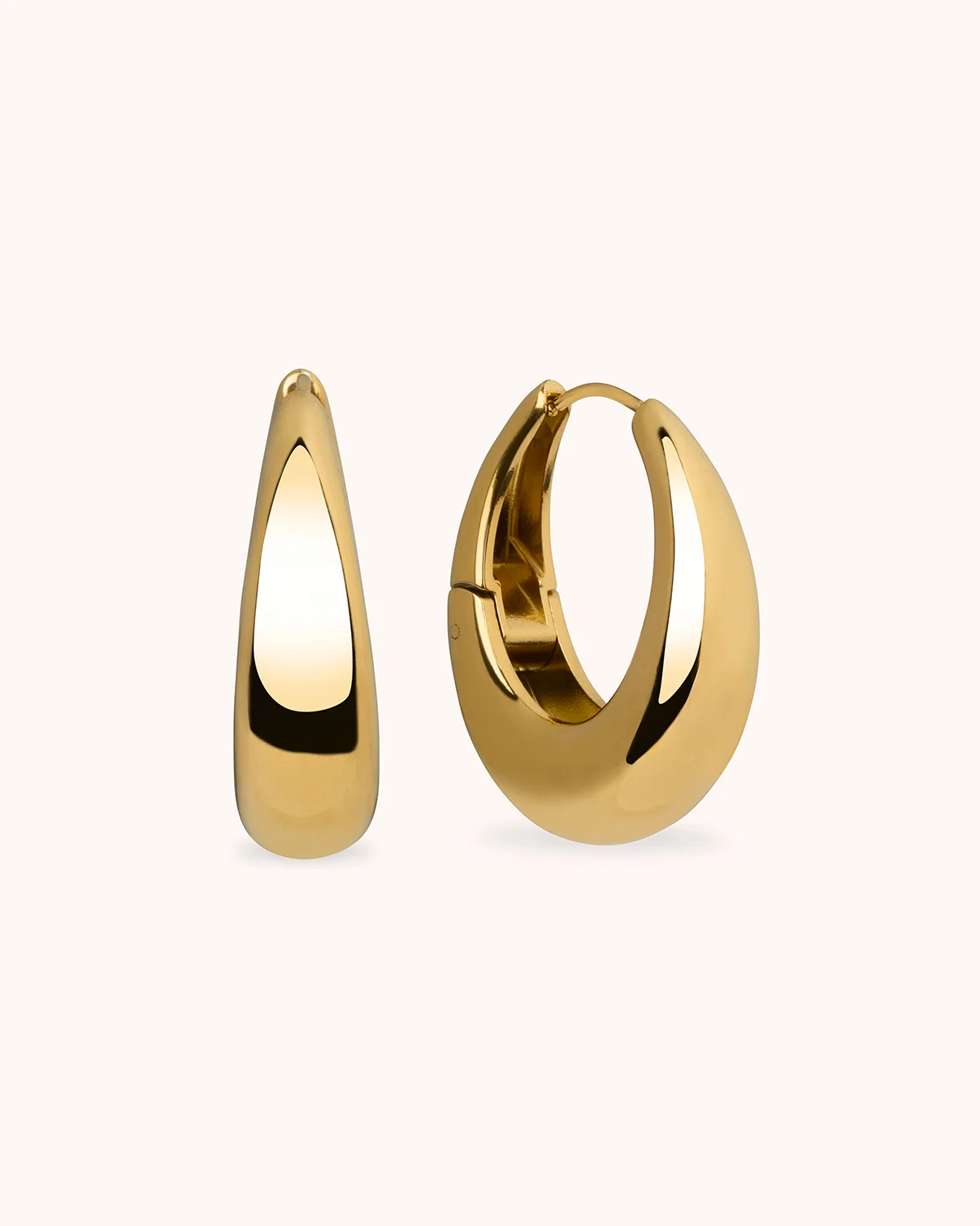 Large Oval Seamless Huggies in Gold
