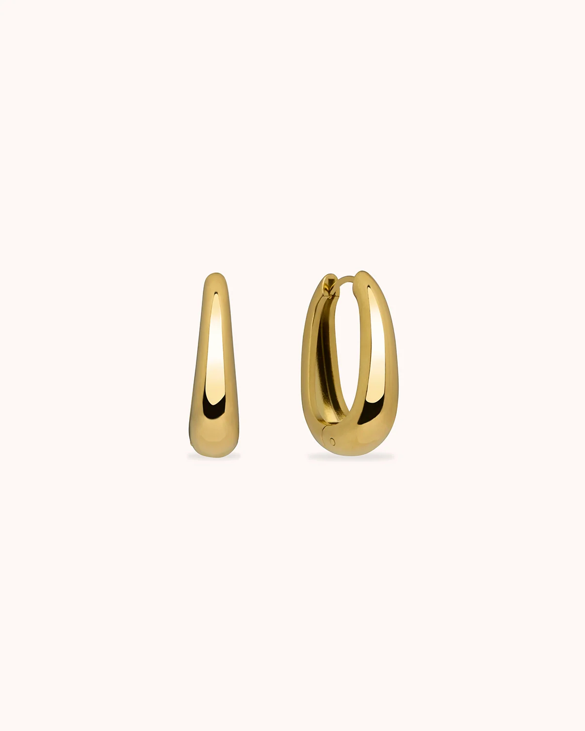 Long Oval Seamless Huggies in Gold