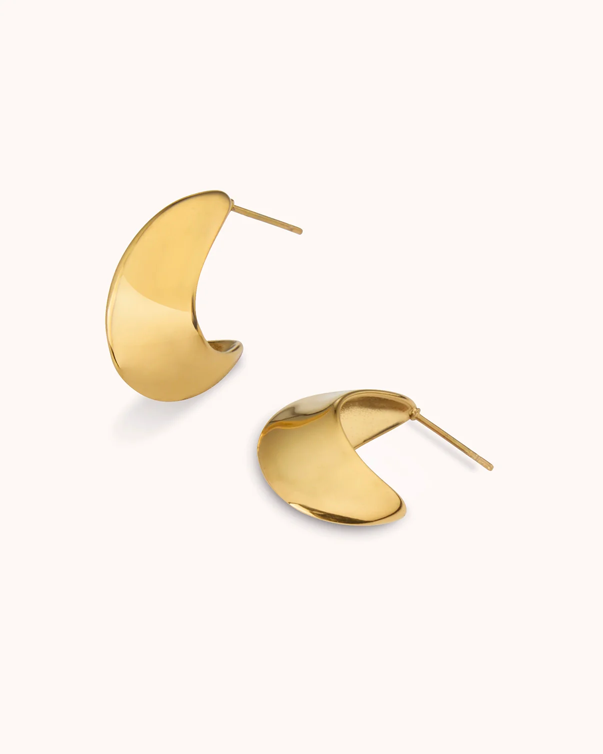 Waterproof Medium Edged Hoops in Gold - Image 2