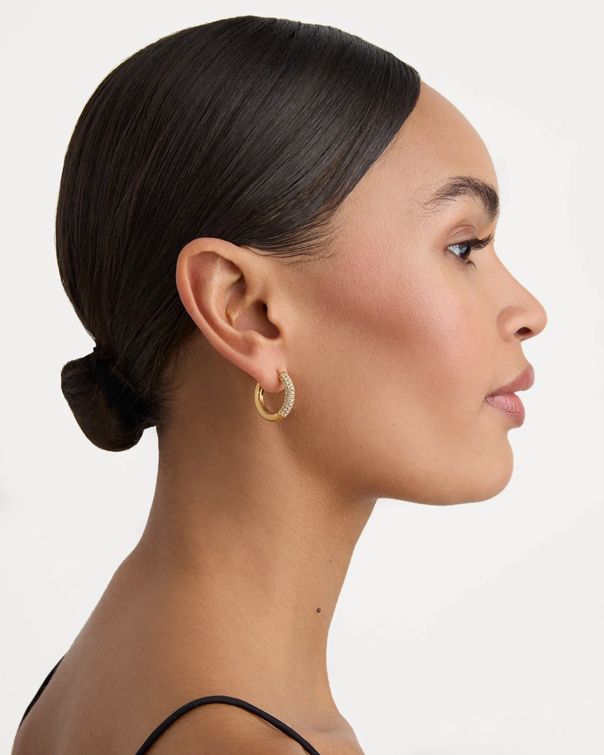 Waterproof Half Hoop Earrings in Gold - Image 2