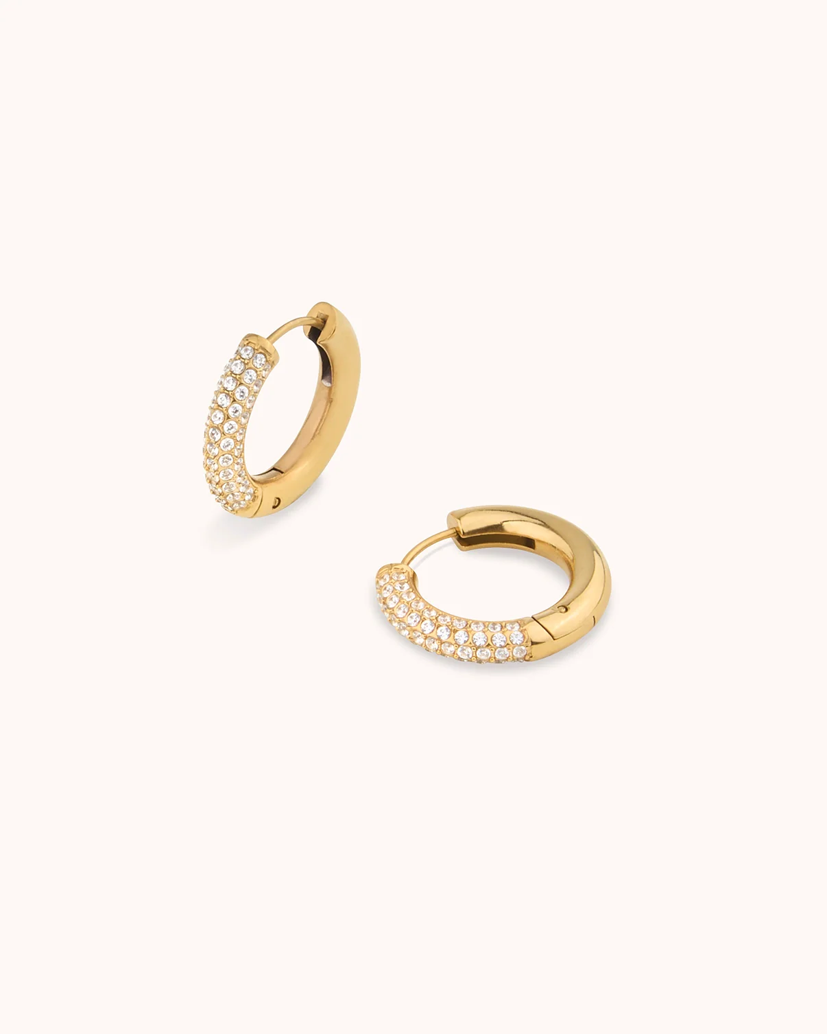 Waterproof Half Hoop Earrings in Gold - Image 3