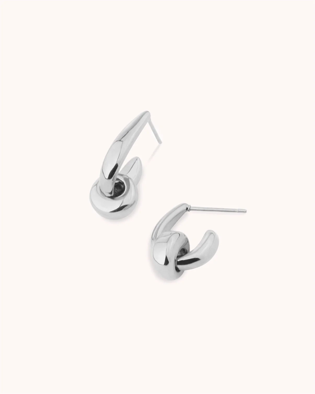 Waterproof Hoop Attachment Earrings in Silver - Image 3
