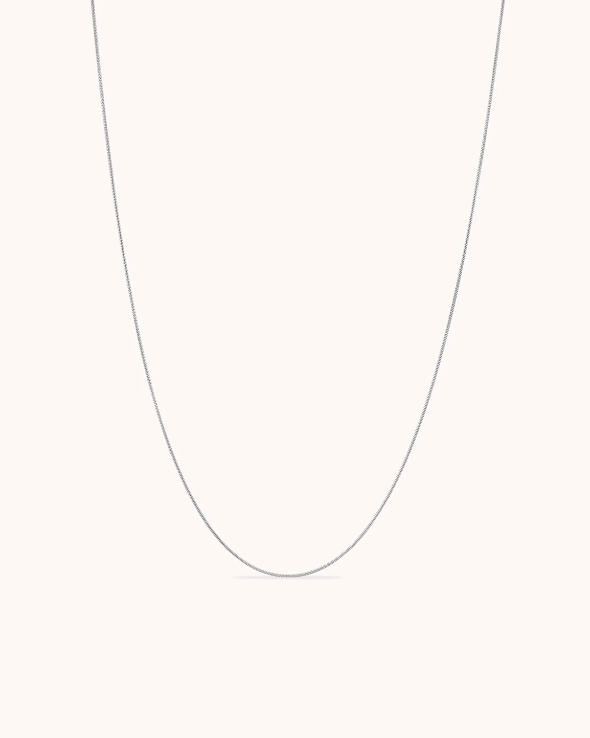 Waterproof Slinky Thin Chain Necklace in Silver