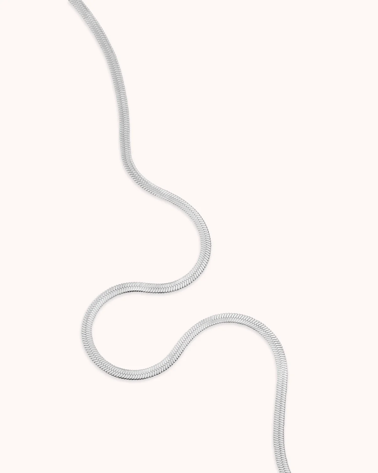 Waterproof Slinky Long Chain Necklace in Silver - Image 3