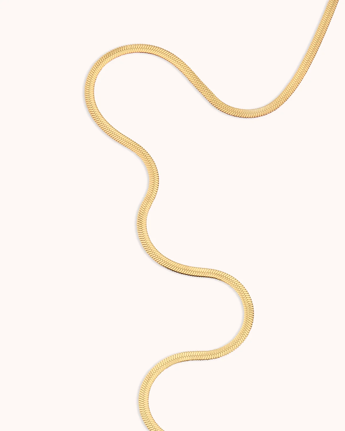 Waterproof Slinky Long Chain Necklace in Gold - Image 3