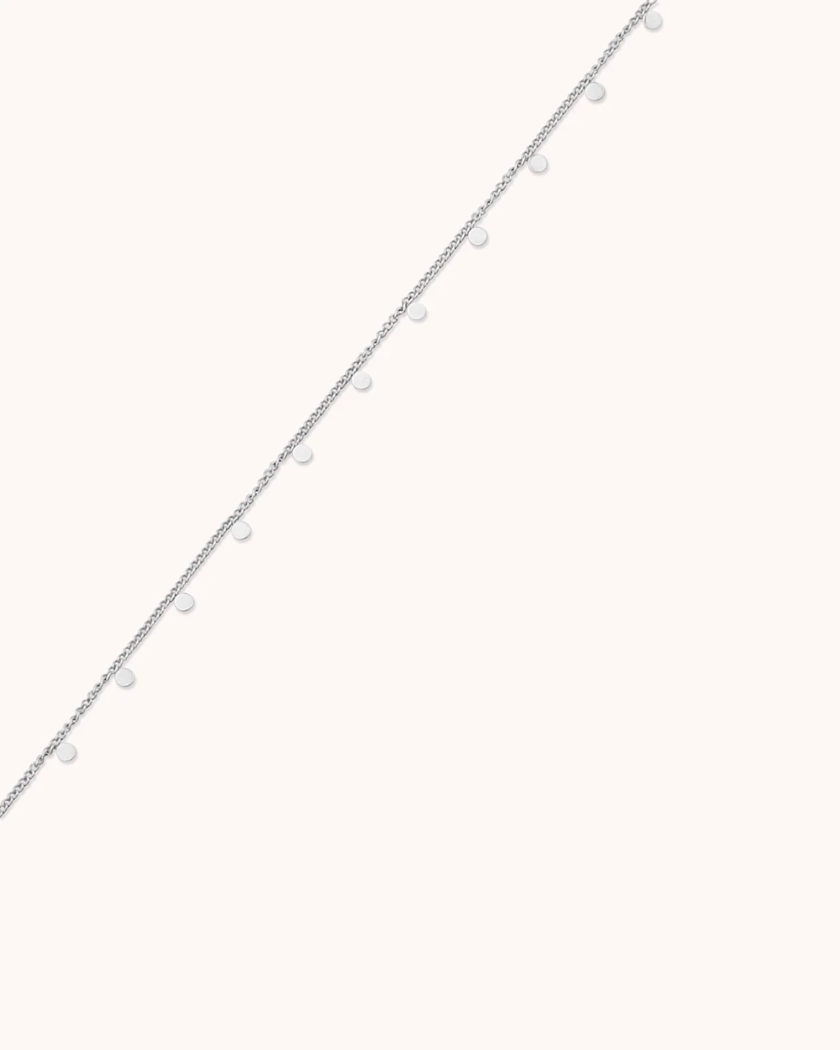 Waterproof Circle Pendant Chain Necklace in Silver - Image 3