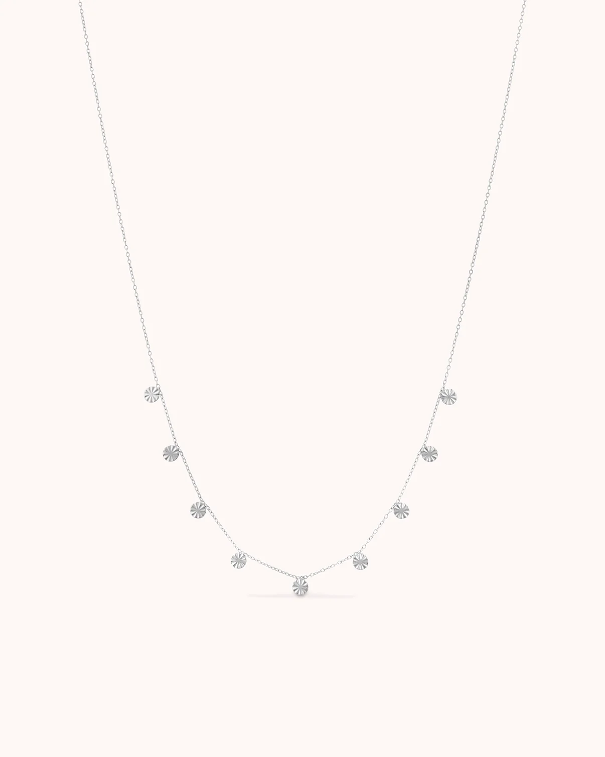 Small Pendant Chain Necklace in Silver