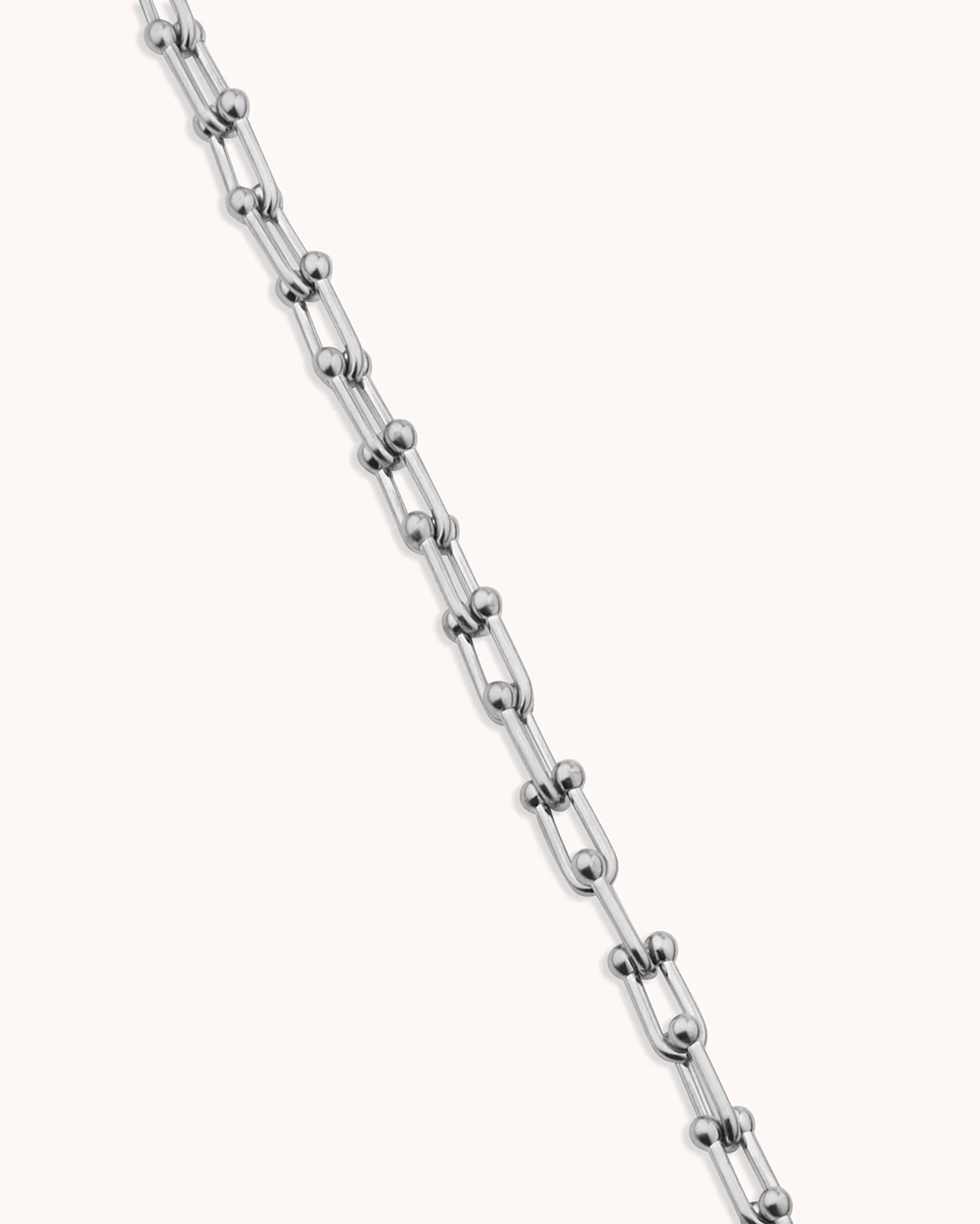 Ball Chain Link Necklace in Silver - Image 3