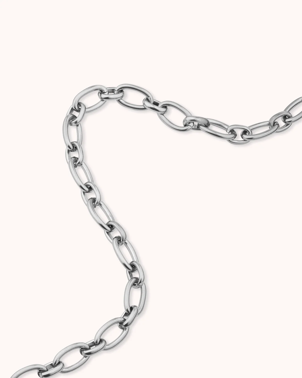 Waterproof Spaced Chain Necklace in Silver - Image 3