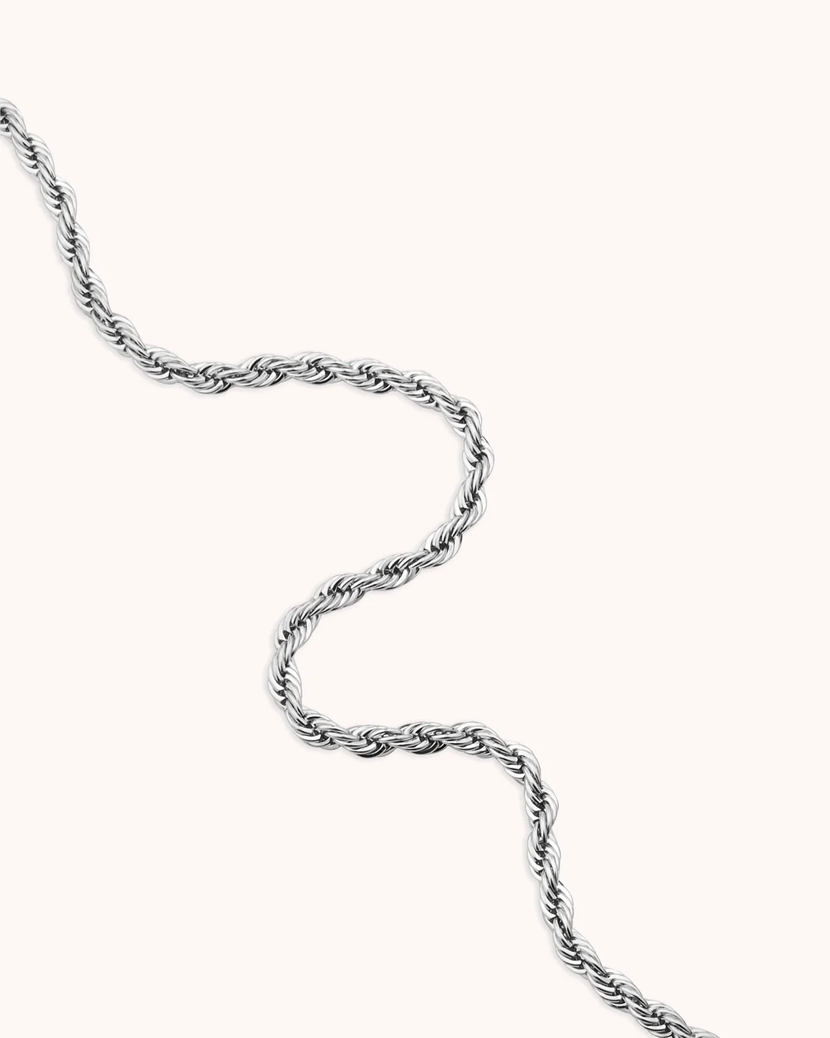 Twisted Chain Necklace in Silver - Image 3