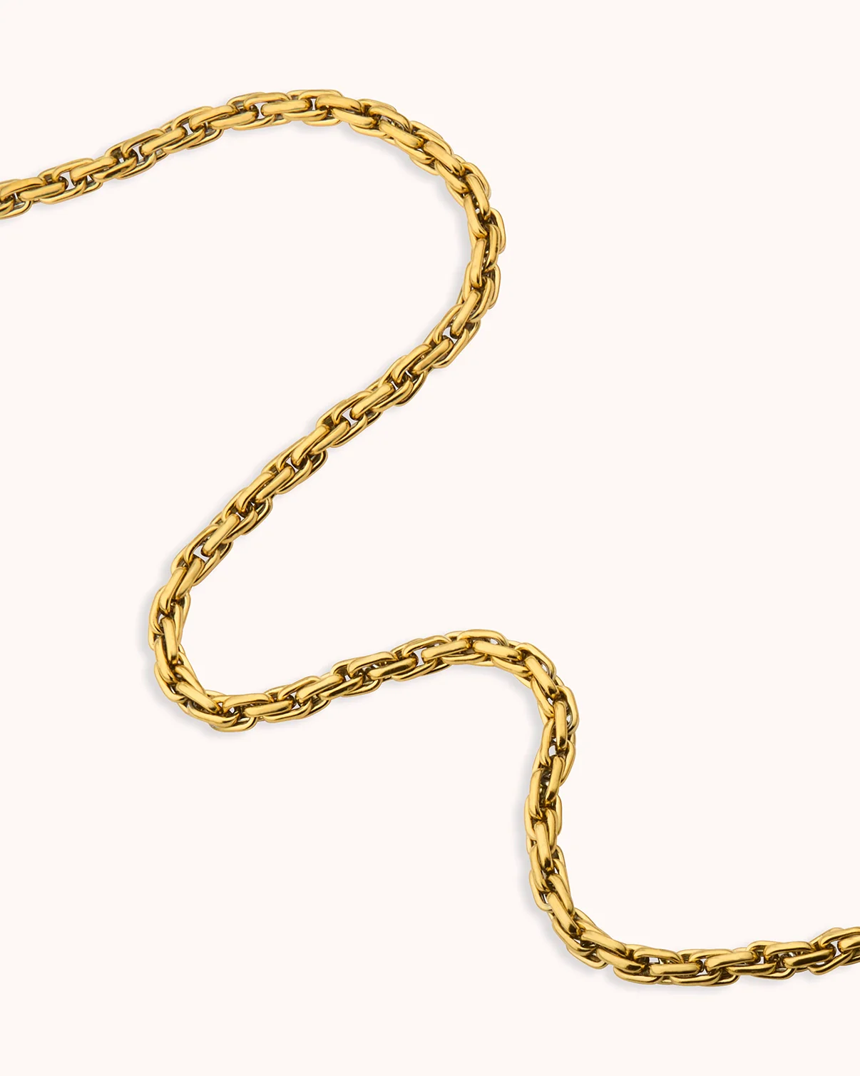 Waterproof Thick Linked Chain Necklace in Gold - Image 3