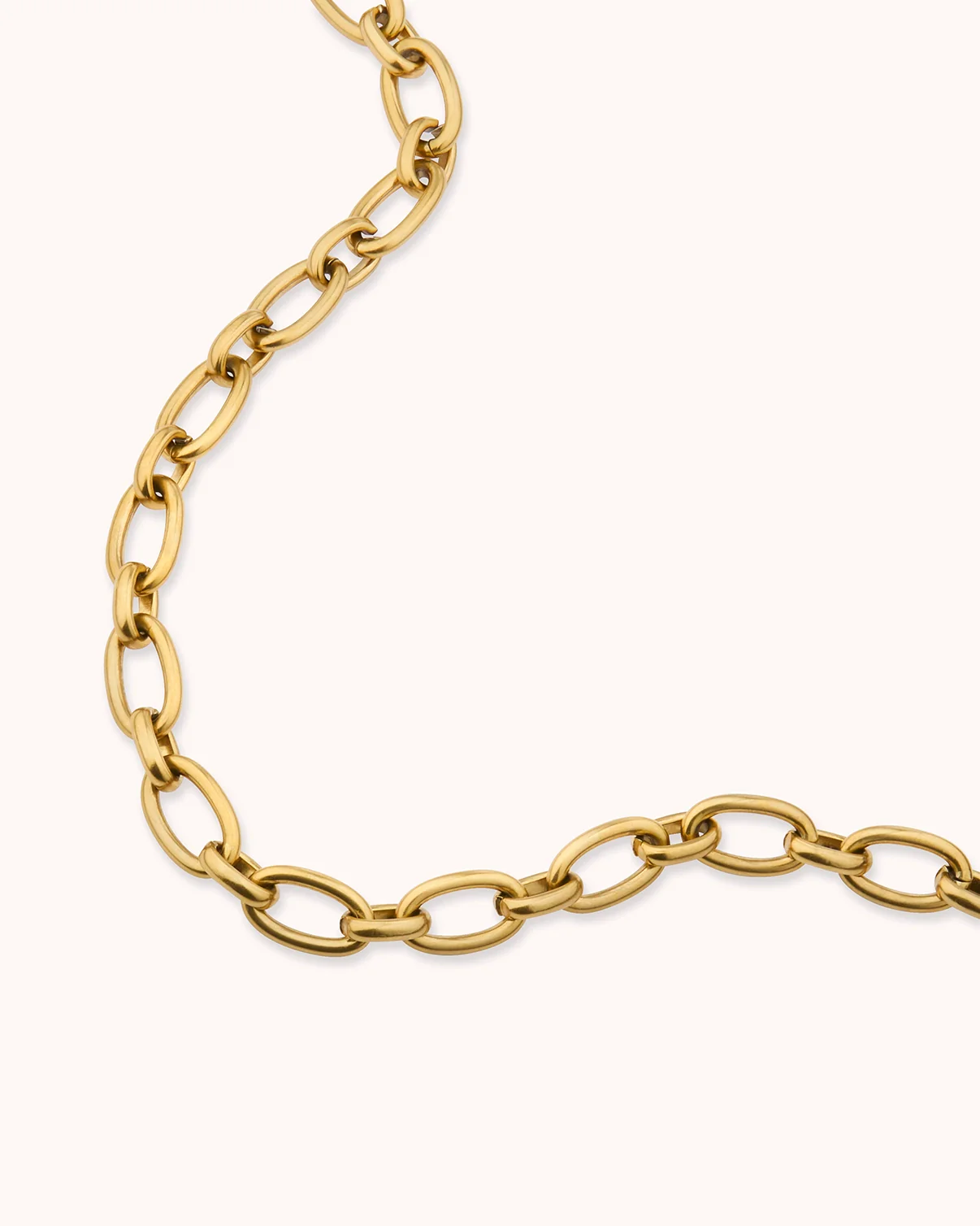 Waterproof Spaced Chain Necklace in Gold - Image 3