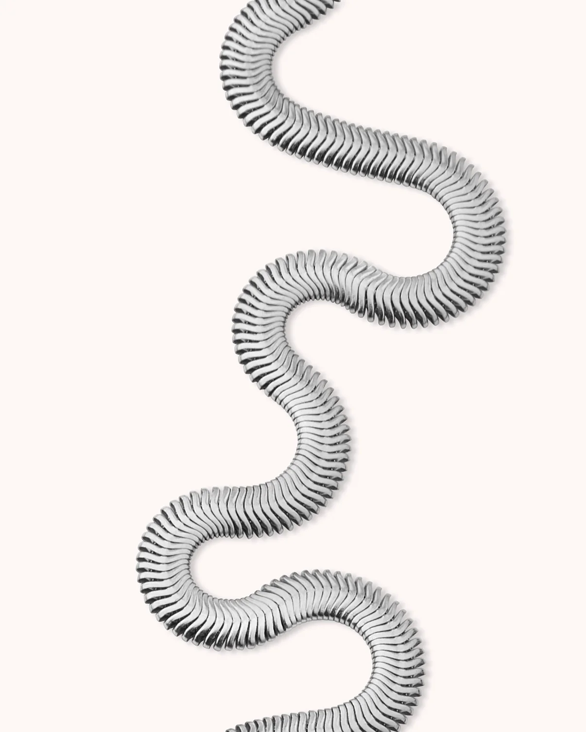 Waterproof Thick Snake Chain Bracelet in Silver - Image 3