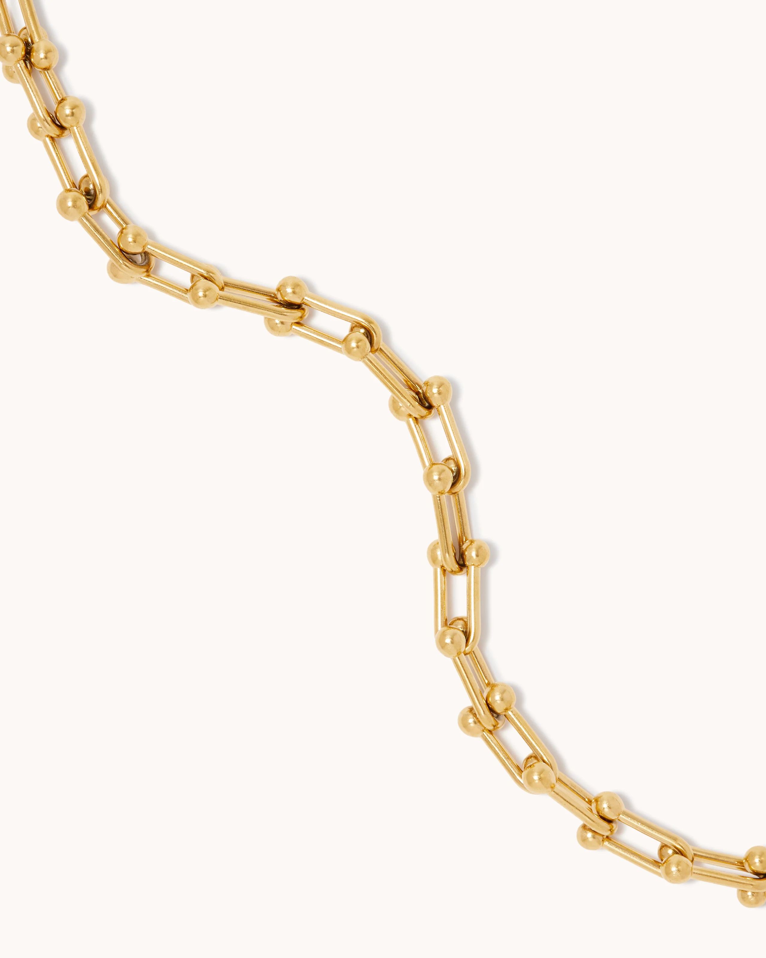 Ball Chain Link Bracelet in Gold - Image 5