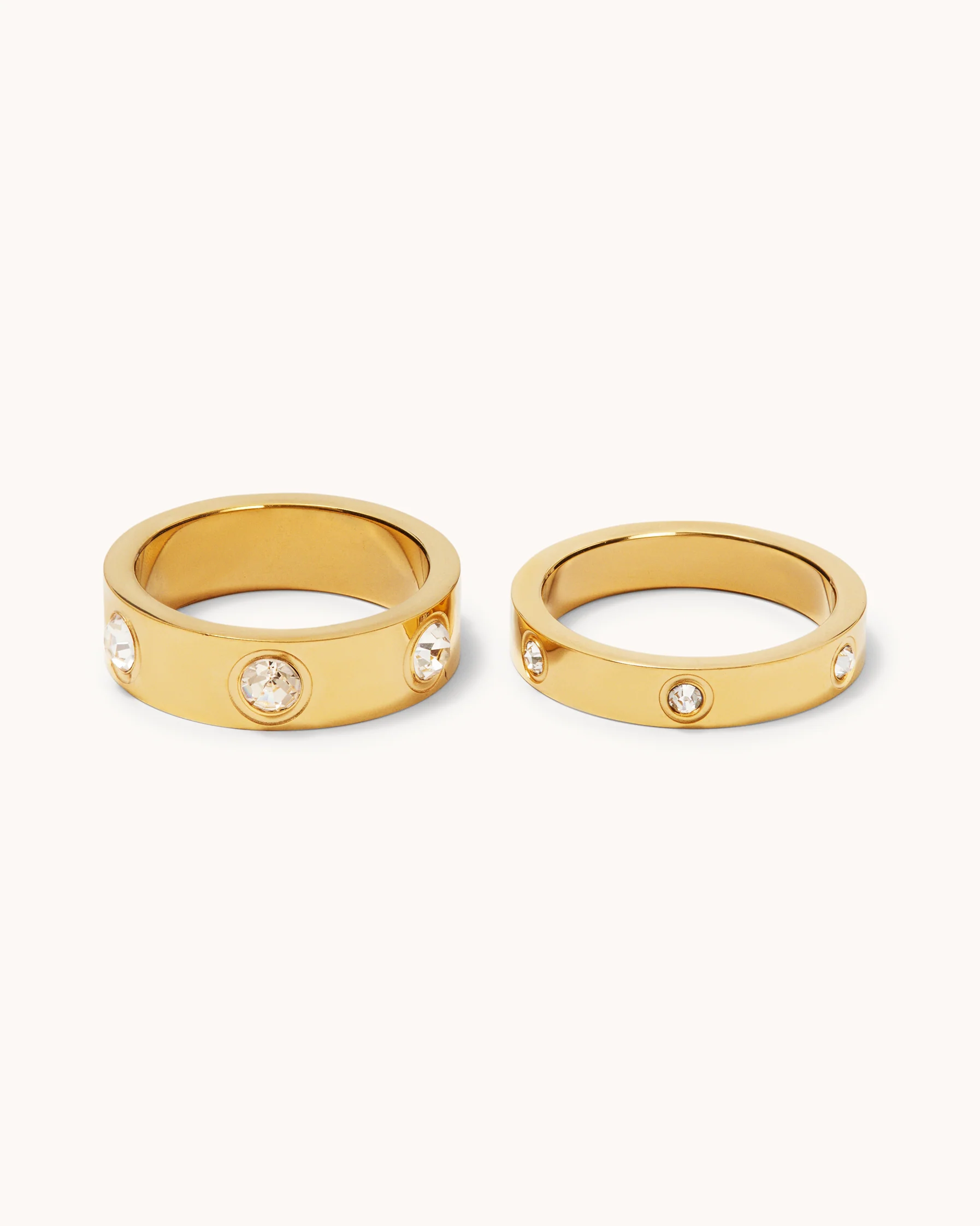 Waterproof Double Stack Ring in Gold