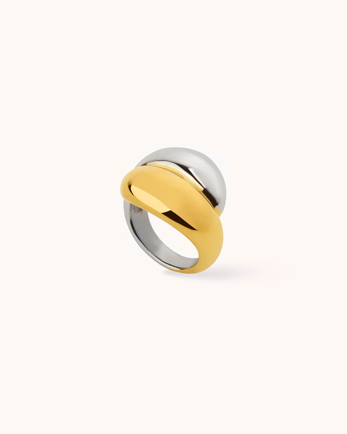 Mixed Metal Double Layered Ring - Image 3