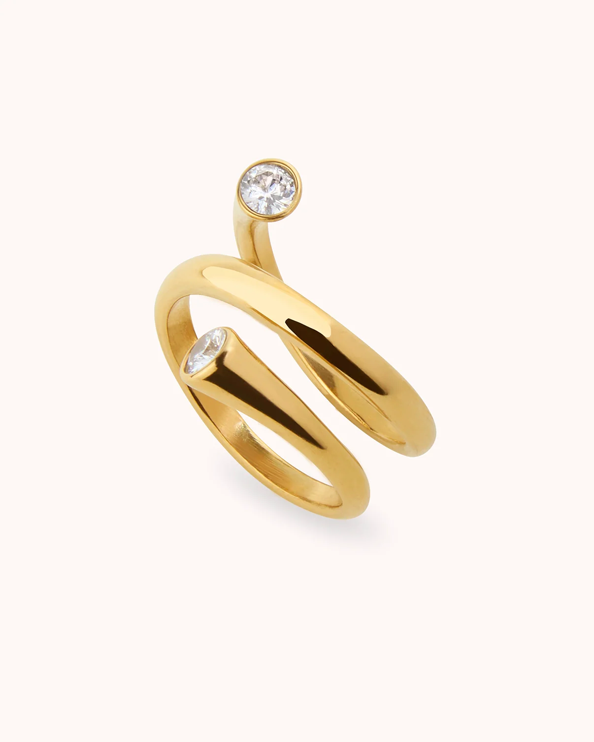 Waterproof Round Wrap Ring in Gold - Image 3