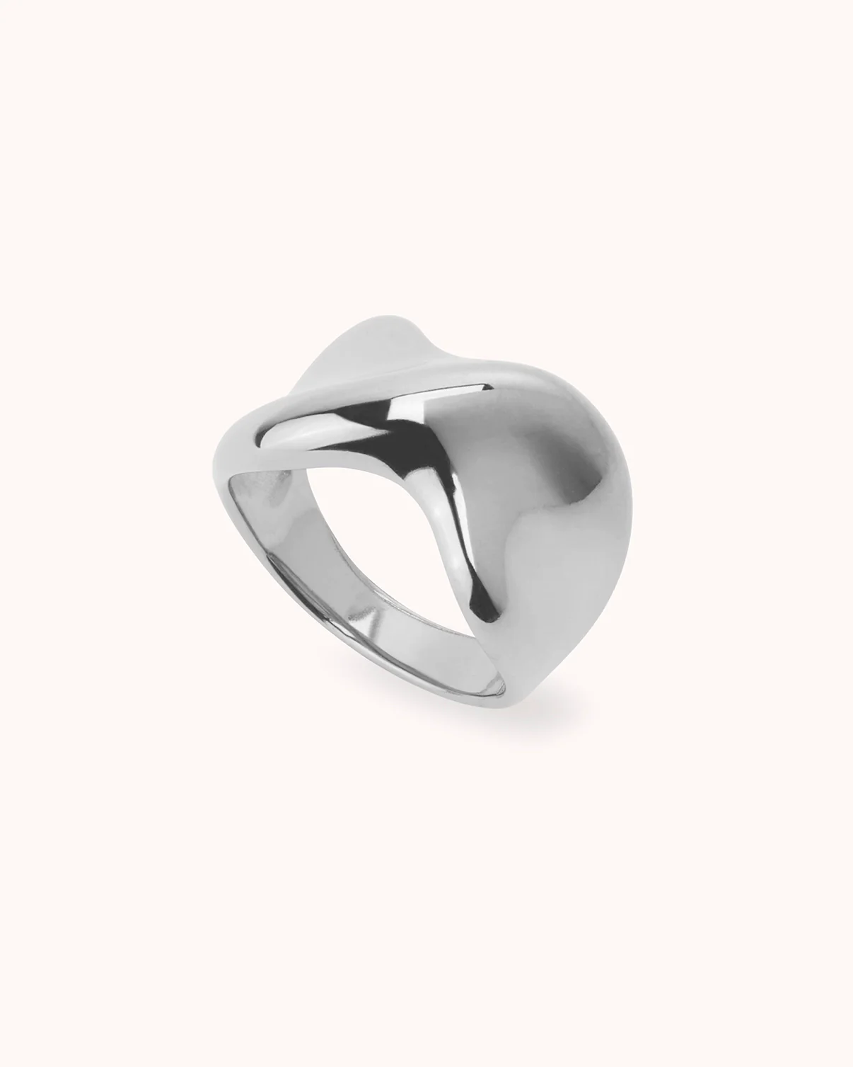 Waterproof Chunky Twisted Ring in Silver - Image 3