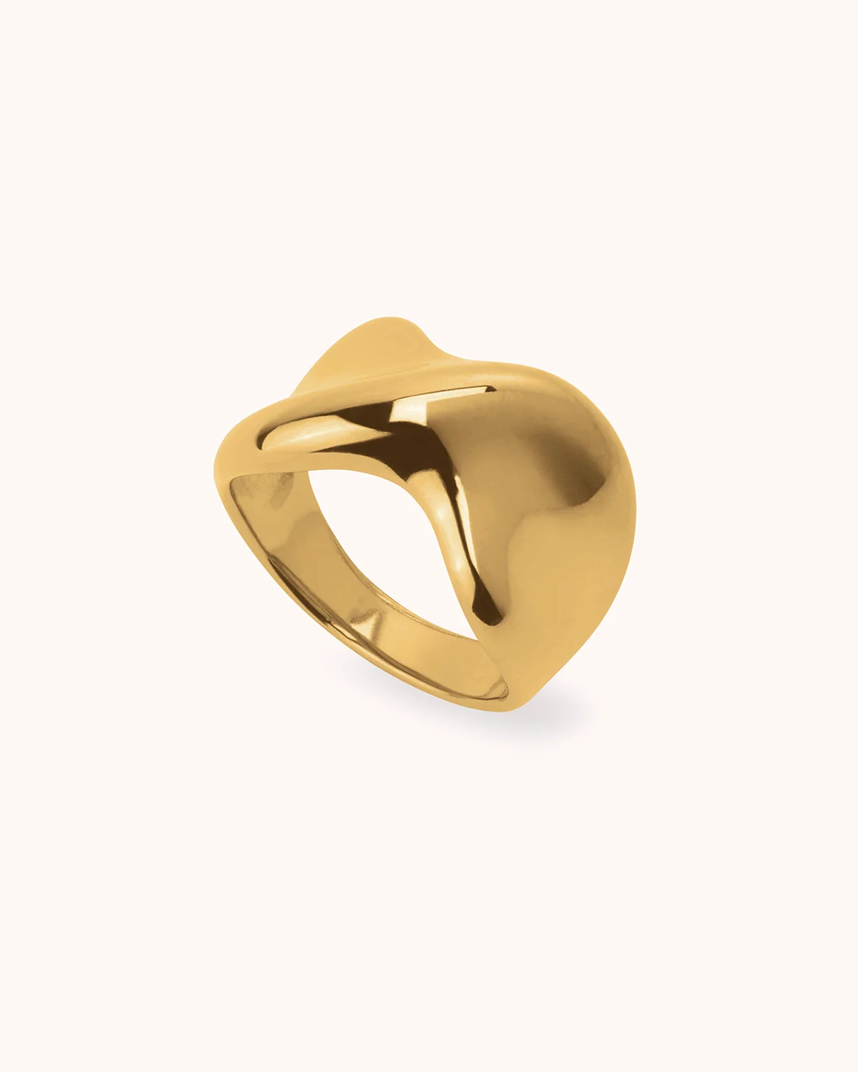 Waterproof Chunky Twist Ring in Gold - Image 3