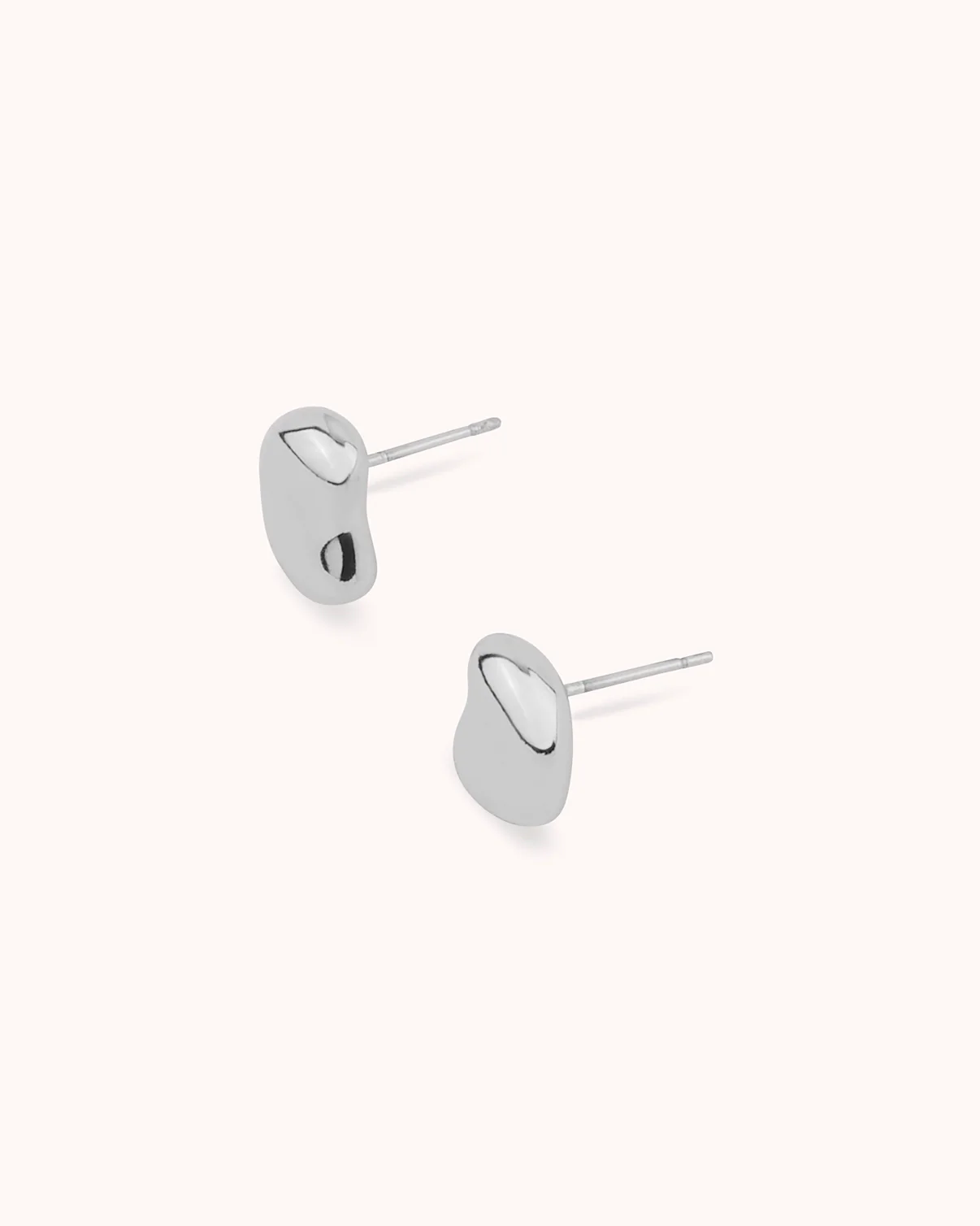 Pebble Studs in Silver - Image 3