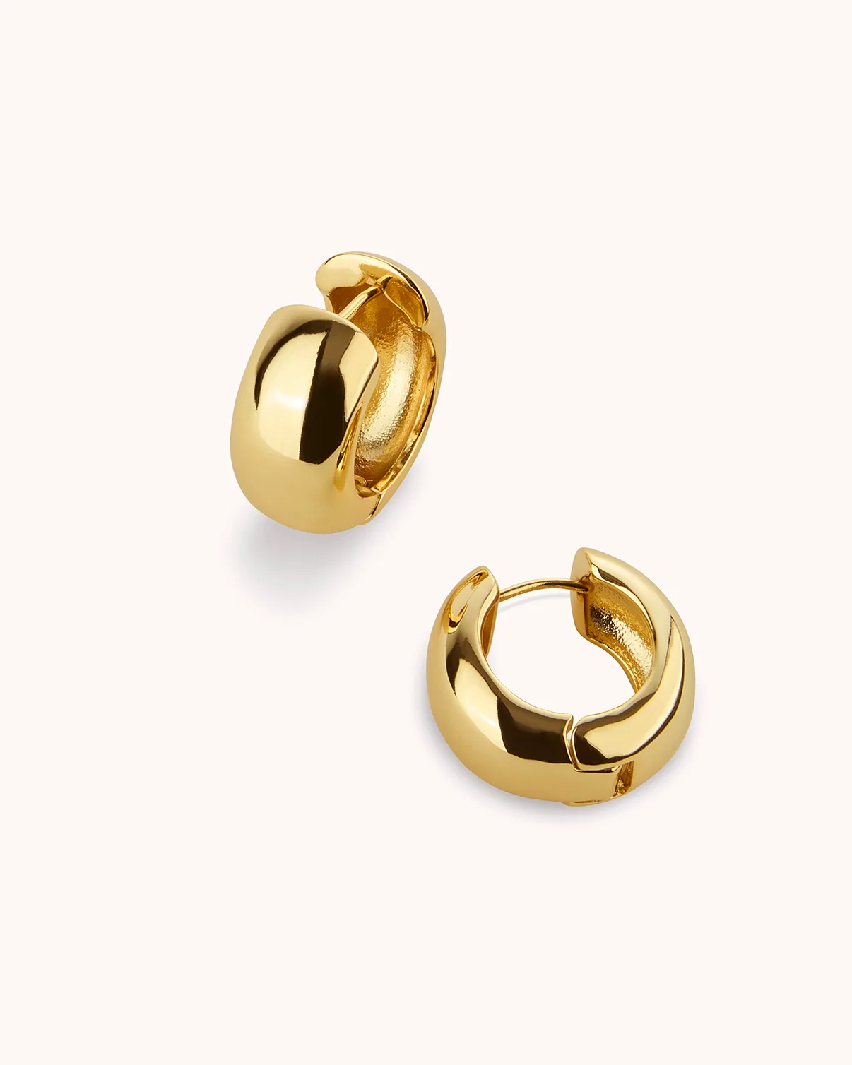 Smooth Chunky Hoops in Gold - Image 3