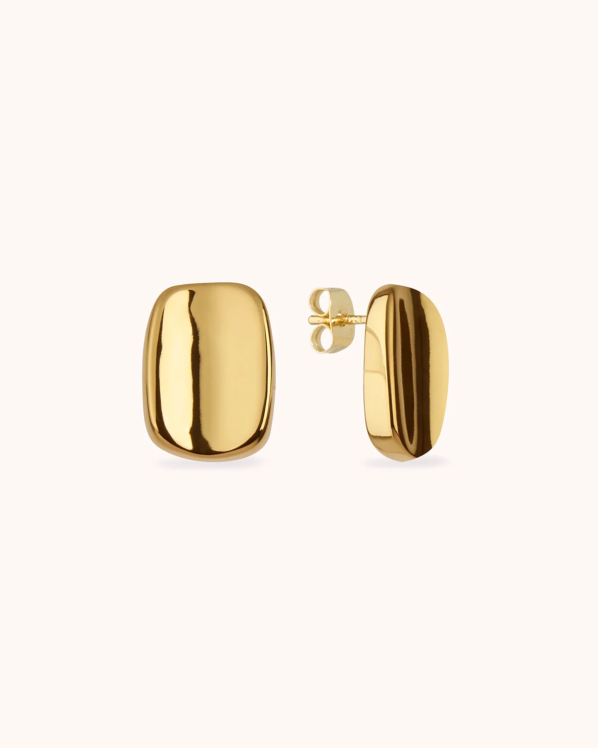 Rectangular Studs in Gold