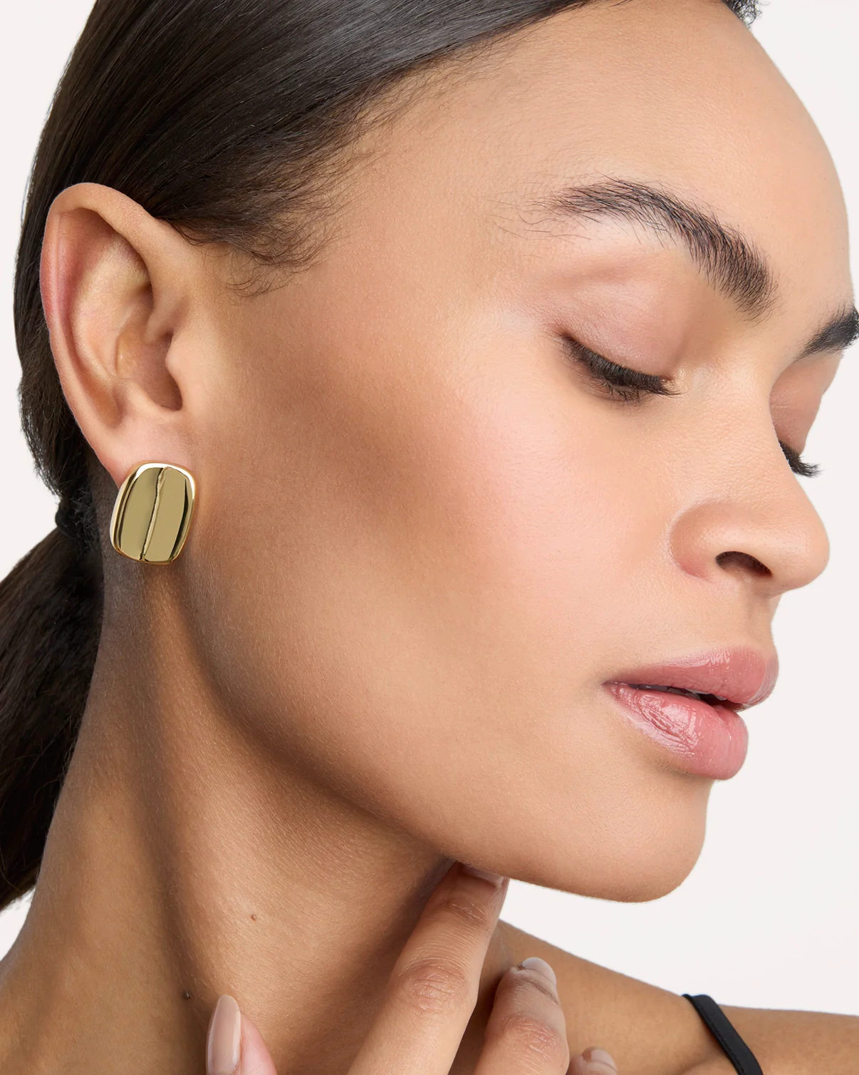 Rectangular Studs in Gold - Image 2