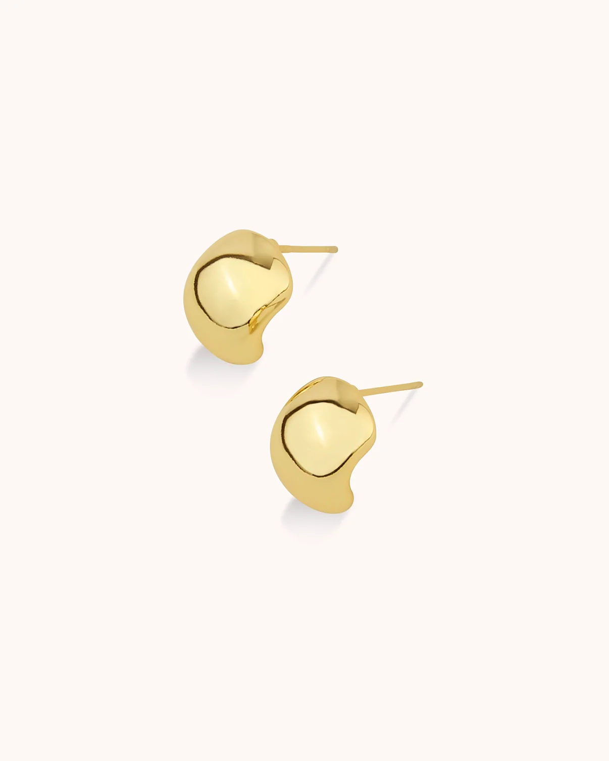 Clean Chubby Hoop Studs in Gold - Image 3