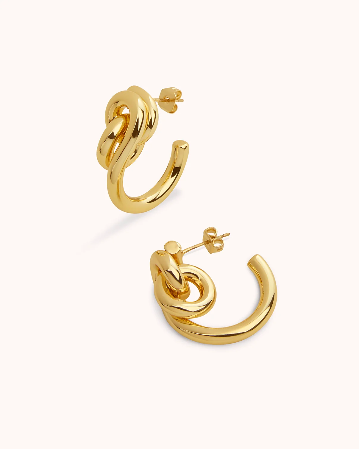 Knot Stud Earrings in Gold - Image 3