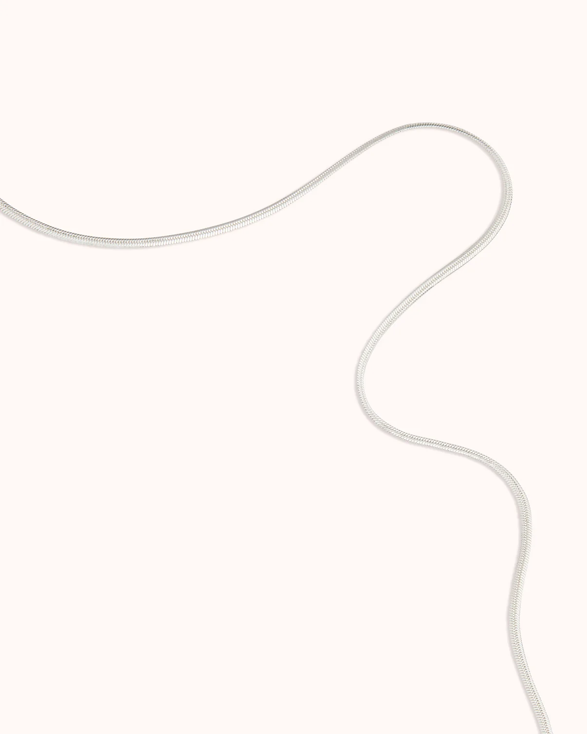 Snake Chain Necklace in Silver - Image 3