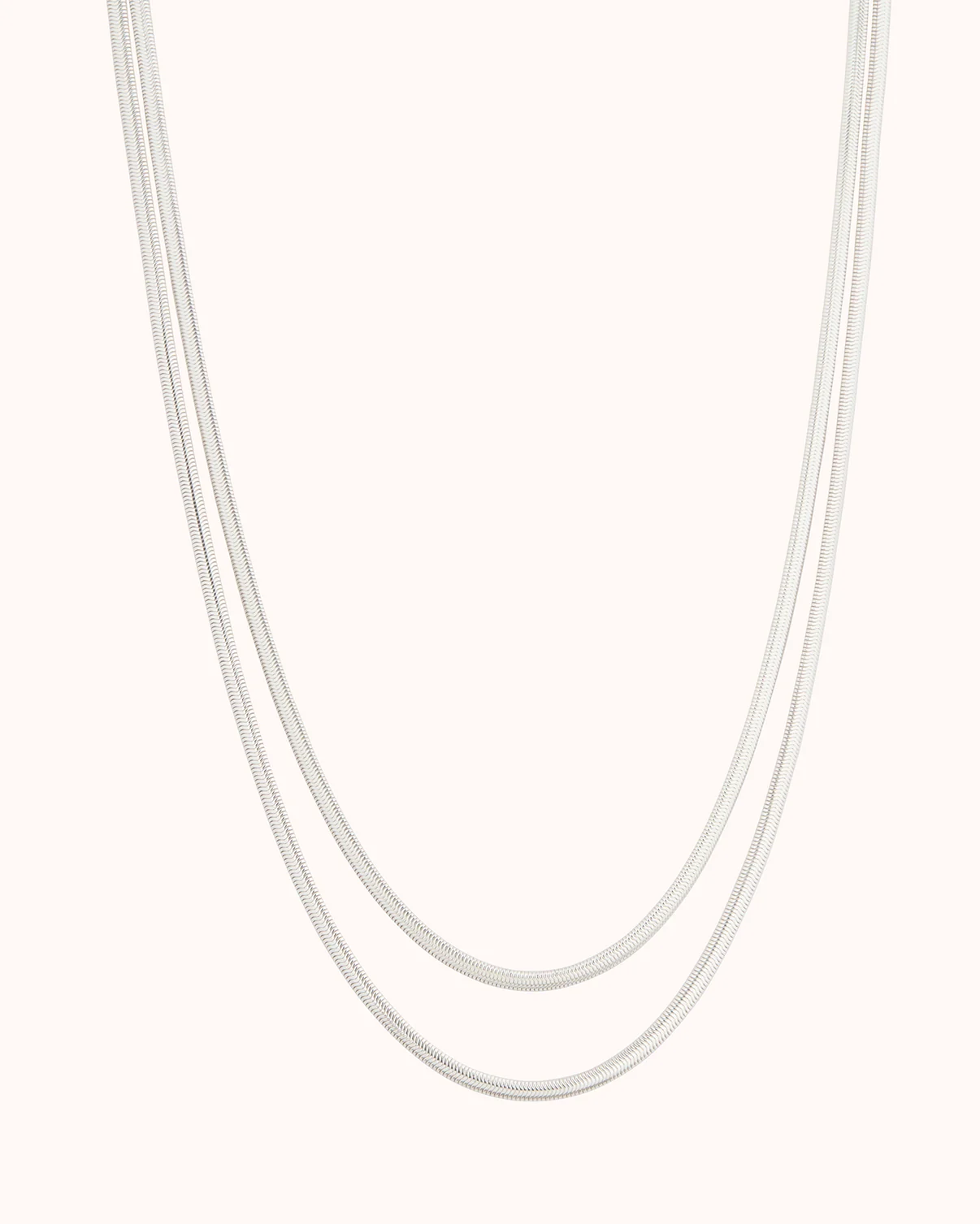 Double Snake Chain Necklace in Gold
